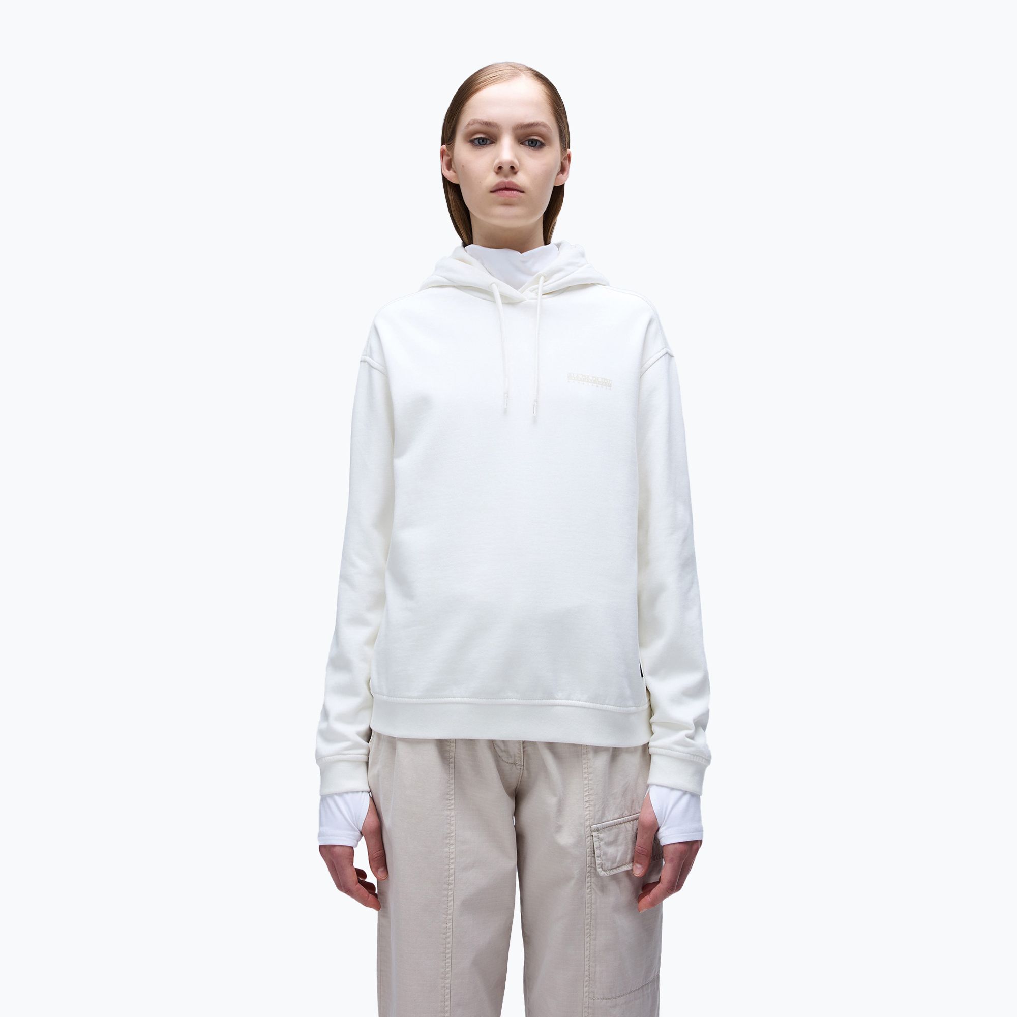 Bluza damska Napapijri B-Blanche Hooded white heron 