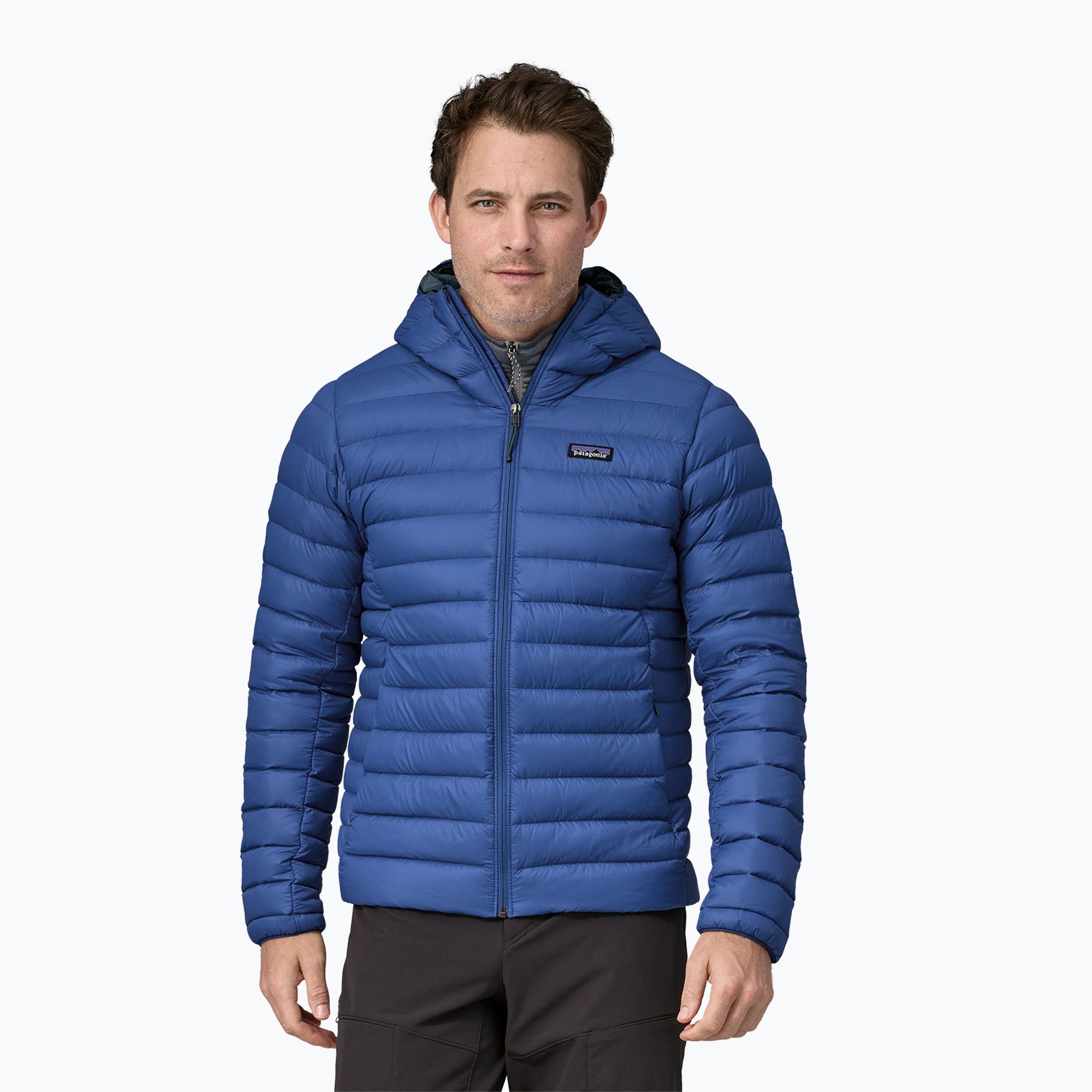 Kurtka puchowa męska Patagonia Down Sweater Hoody passage blue 