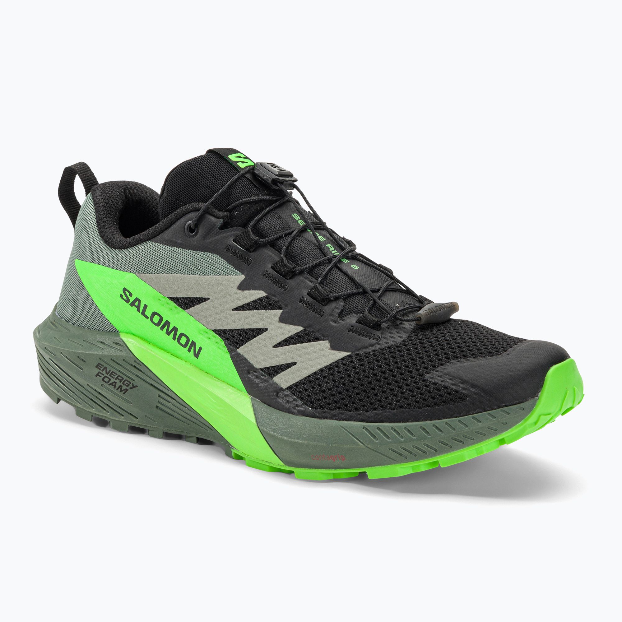 Buty do biegania męskie Salomon Sense Ride 5 black/laurel wreath/green gecko 
