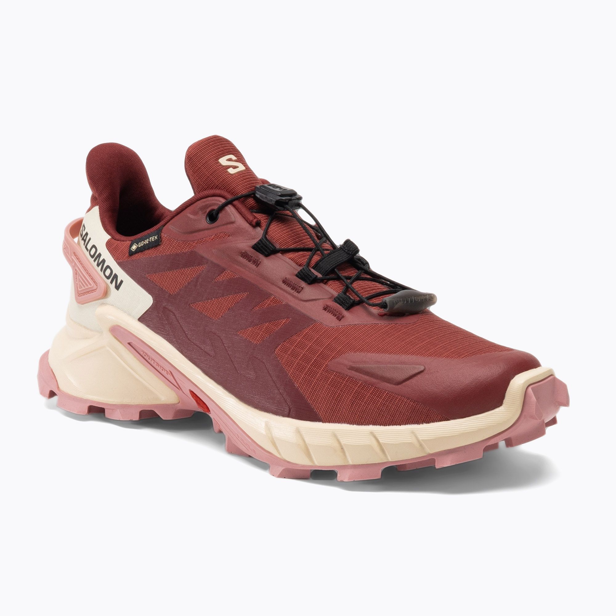 Buty do biegania damskie Salomon Supercross 4 GTX cow hide/syrah/blush 