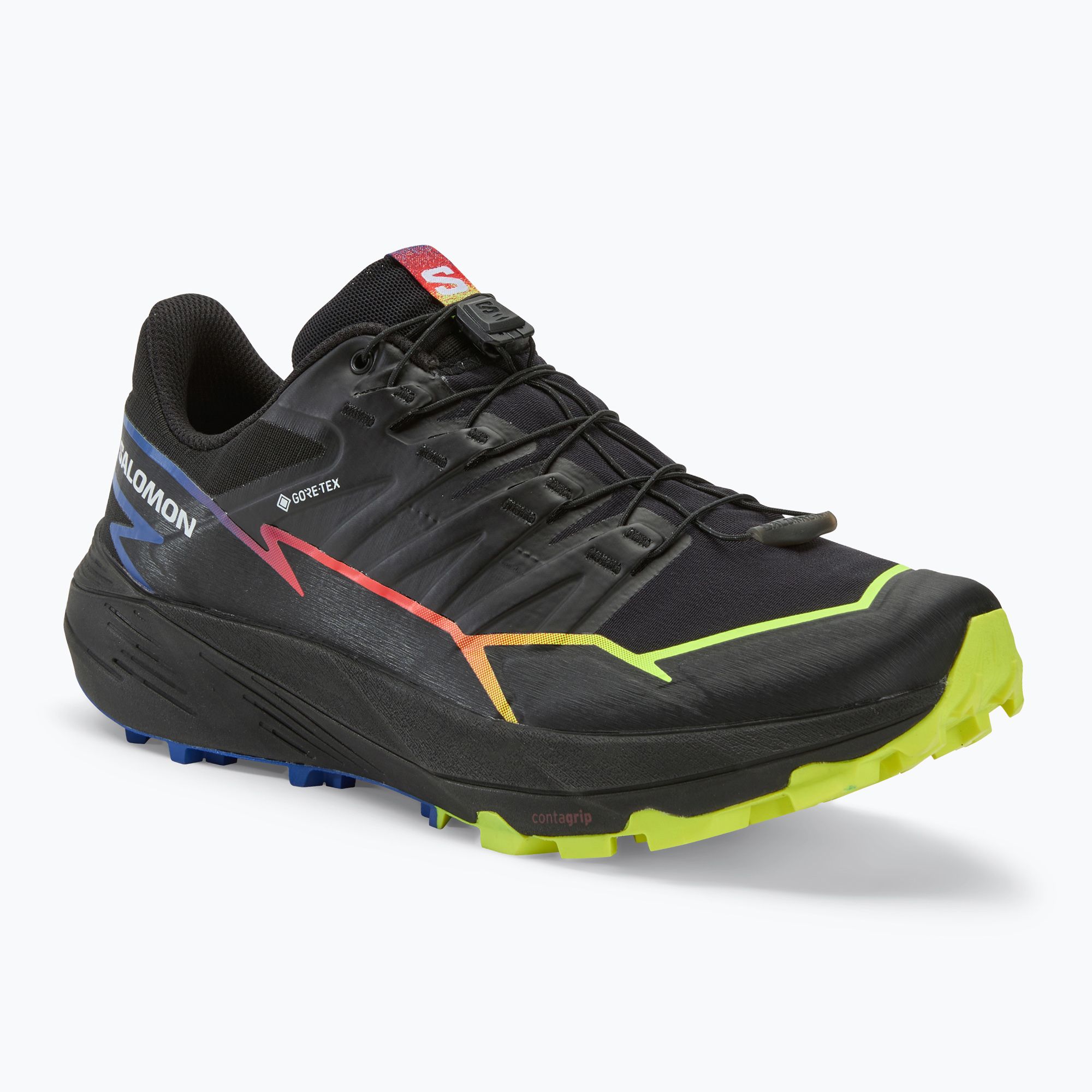 Buty do biegania męskie Salomon Thundercross GTX black/surf the web/safety yellow 