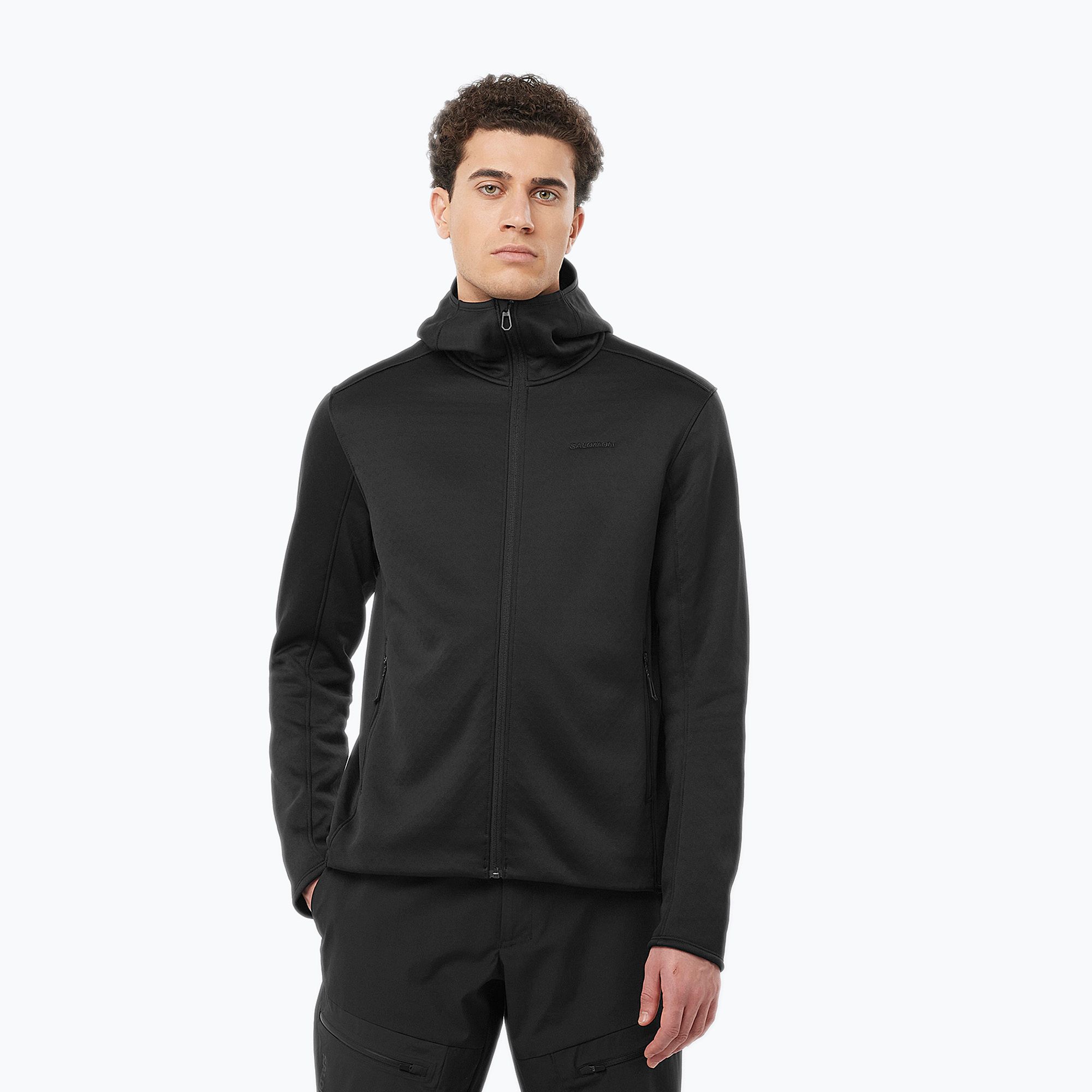 Bluza trekkingowa męska Salomon Essential Midwarm Hd deep black 