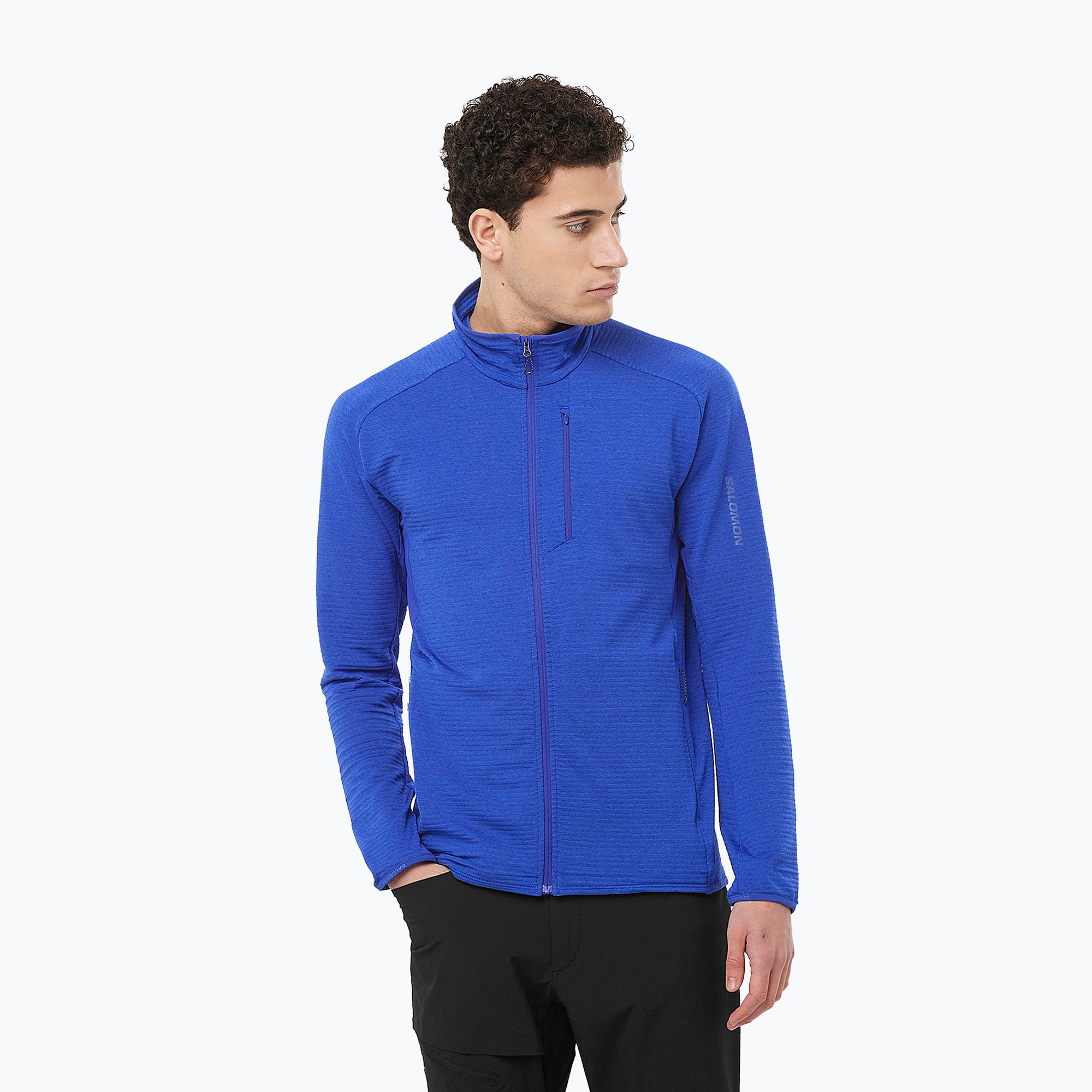 Bluza trekkingowa męska Salomon Essential Lightwarm FZ surf the web 