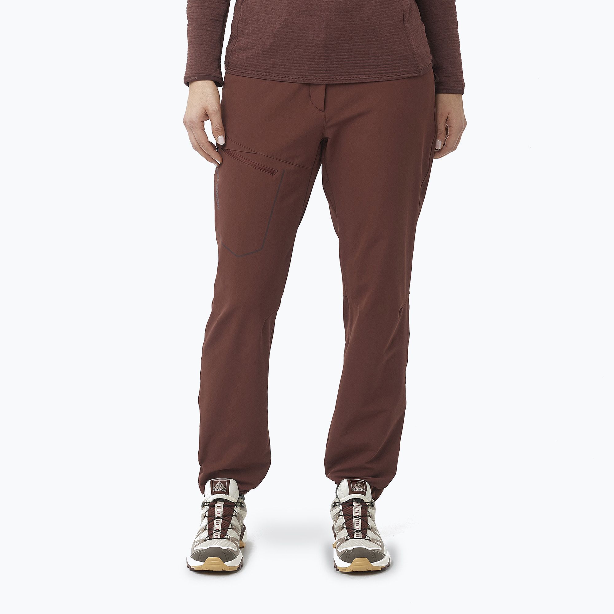 Spodnie trekkingowe damskie Salomon Wayfarer Warm rum raisin 