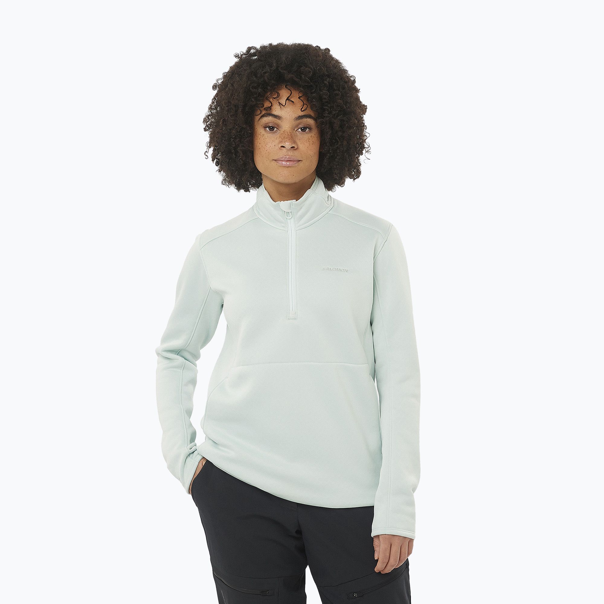 Bluza trekkingowa damska Salomon Essential Midwarm HZ misty blue 