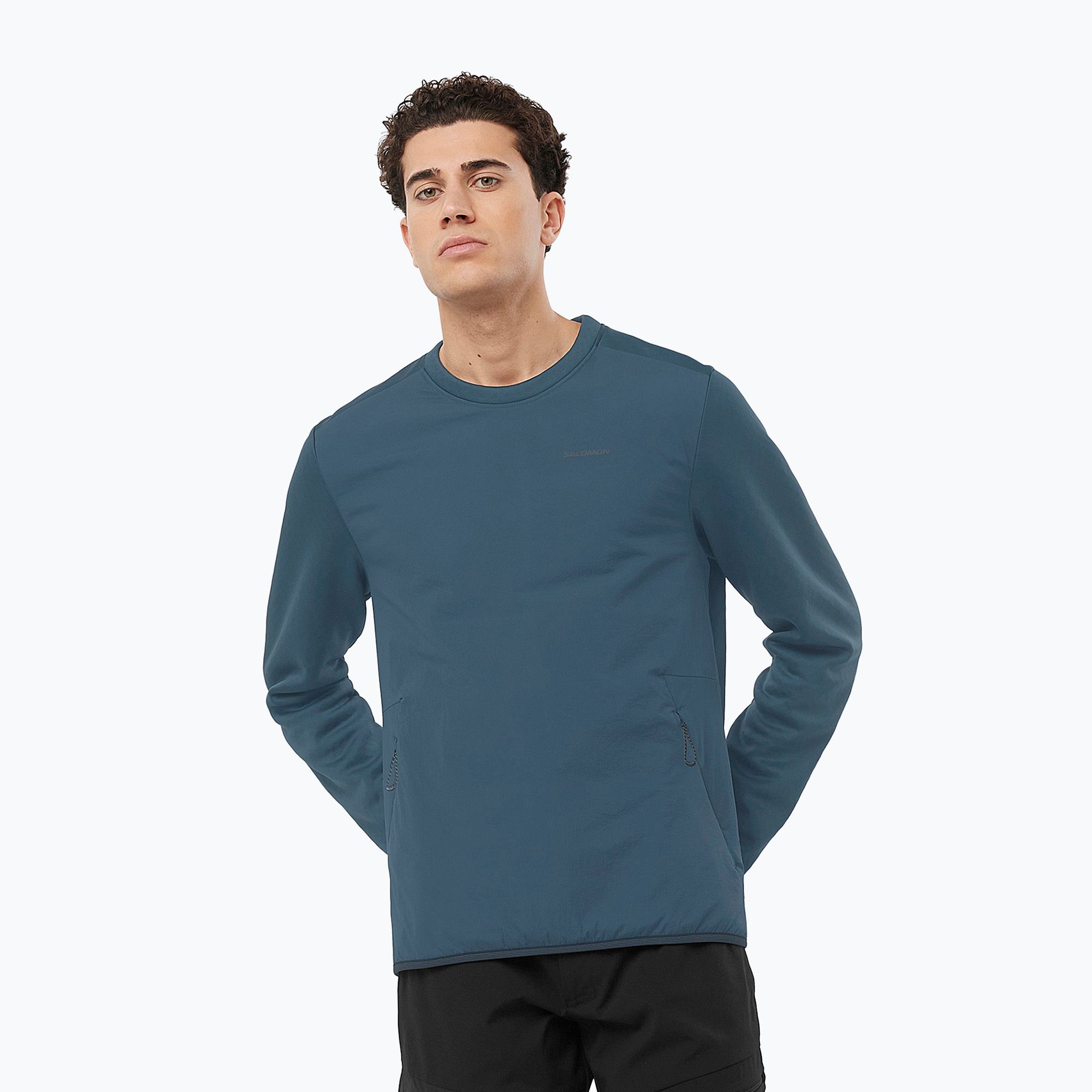 Bluza trekkingowa męska Salomon Outline Hyb Warm midnight 