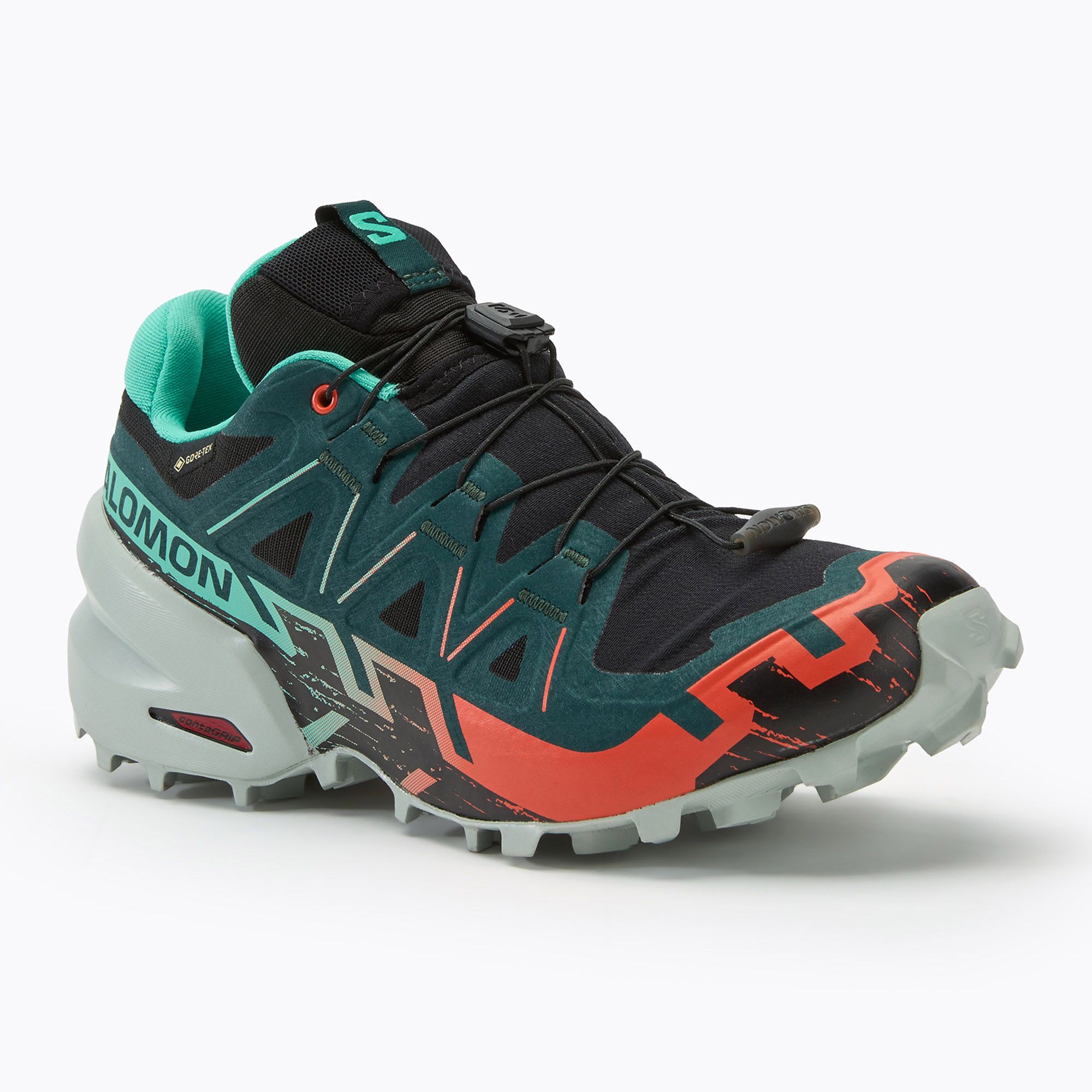 Buty do biegania damskie Salomon Speedcross 6 GTX black/electric green/cherry tomato 