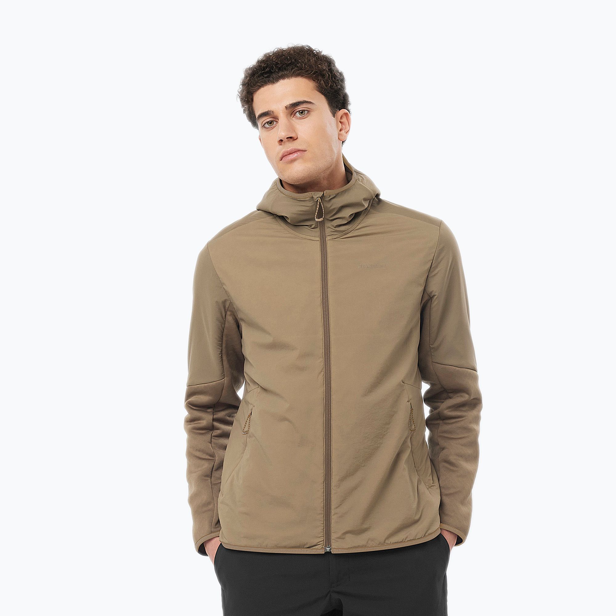 Bluza trekkingowa męska Salomon Outline Hyb Warm Hd shitake 