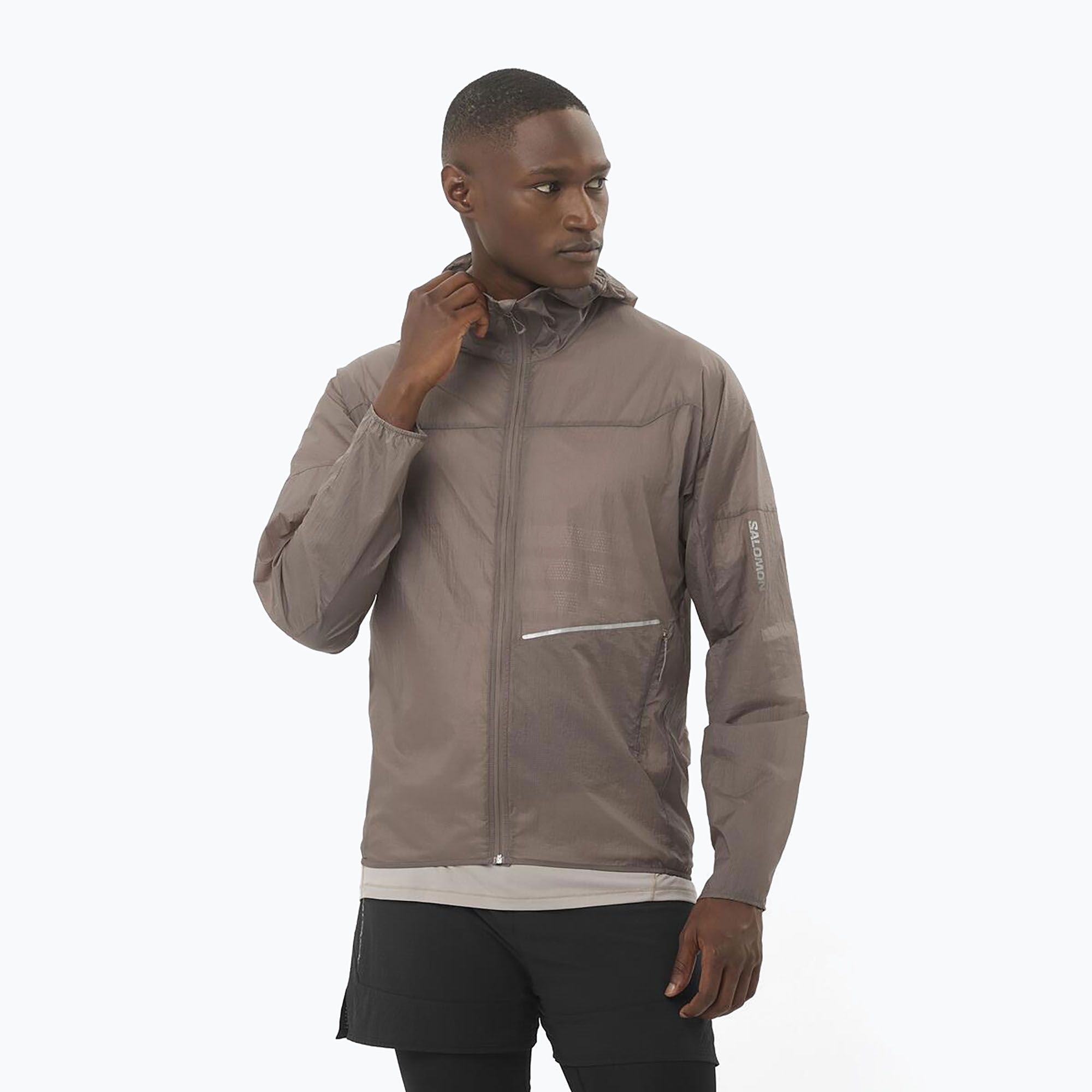 Kurtka do biegania męska Salomon Sense Aero Wind iron 