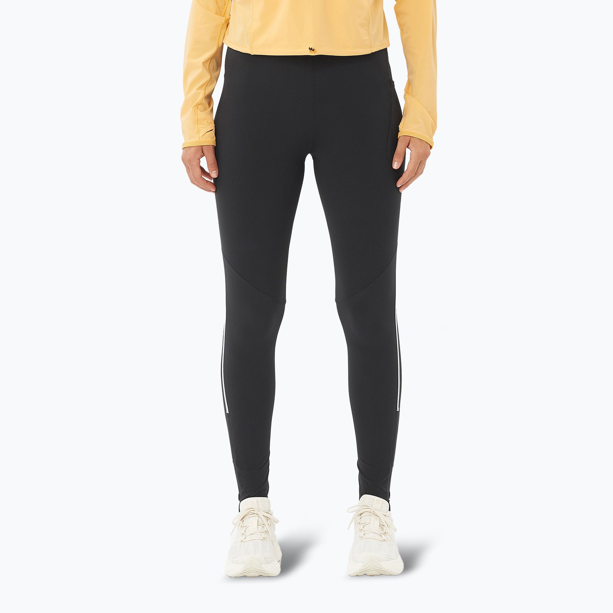 Legginsy do biegania damskie Salomon Sense Aero Stow deep black 