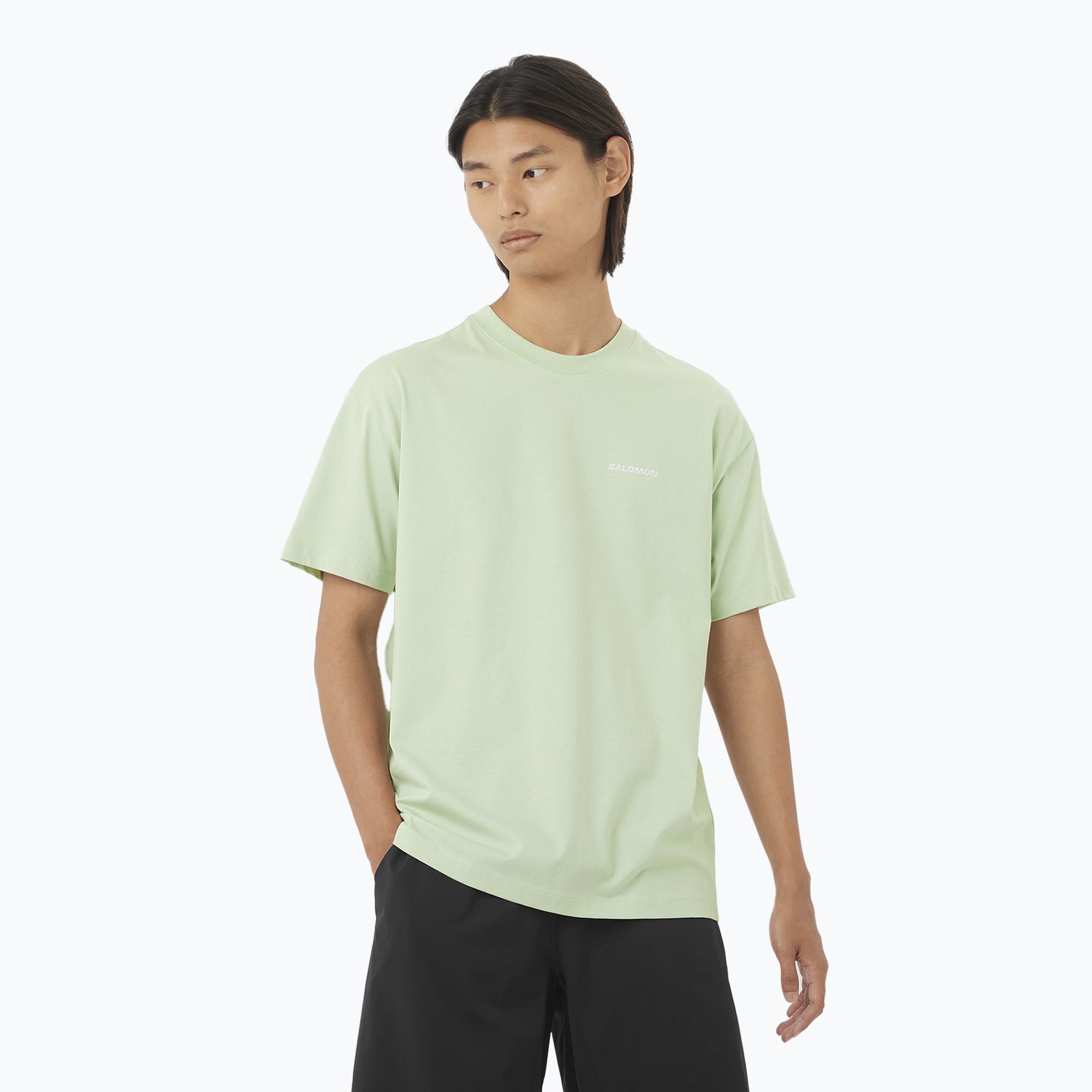 Koszulka męska Salomon Logo RX Tee sea foam 
