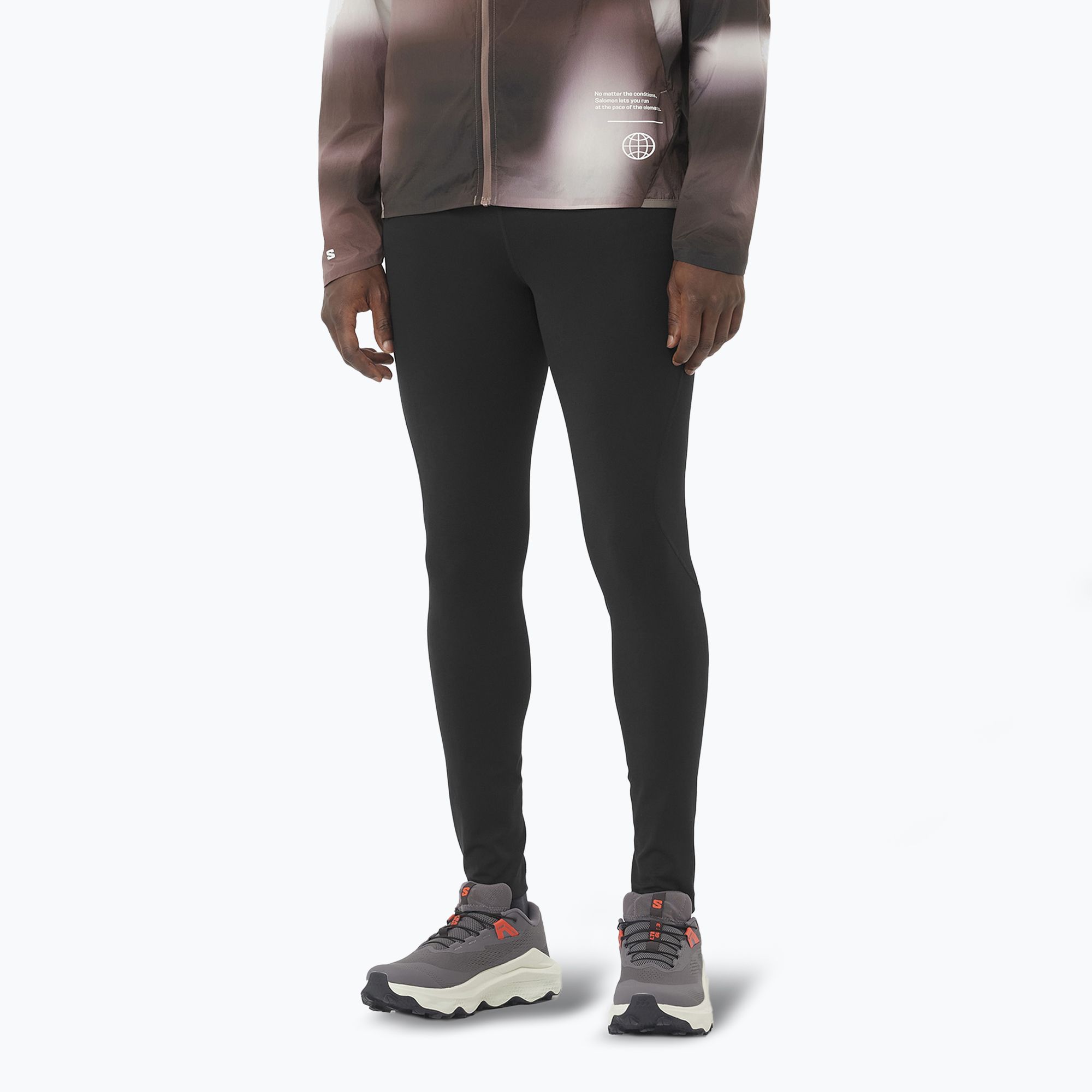 Legginsy do biegania męskie Salomon SHAKEout Core deep black 