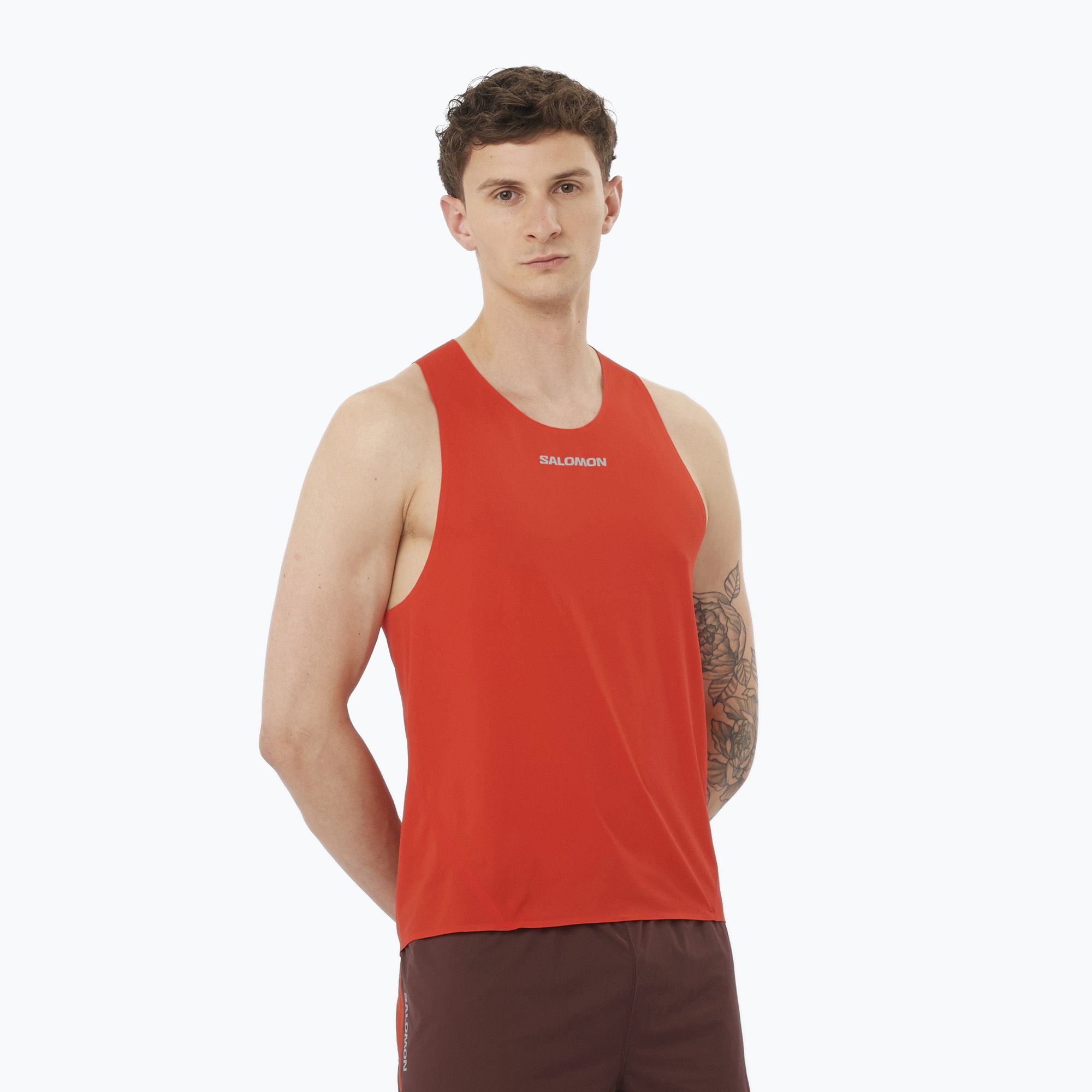 Koszulka do biegania męska Salomon S/Lab Speed Singlet flery red 