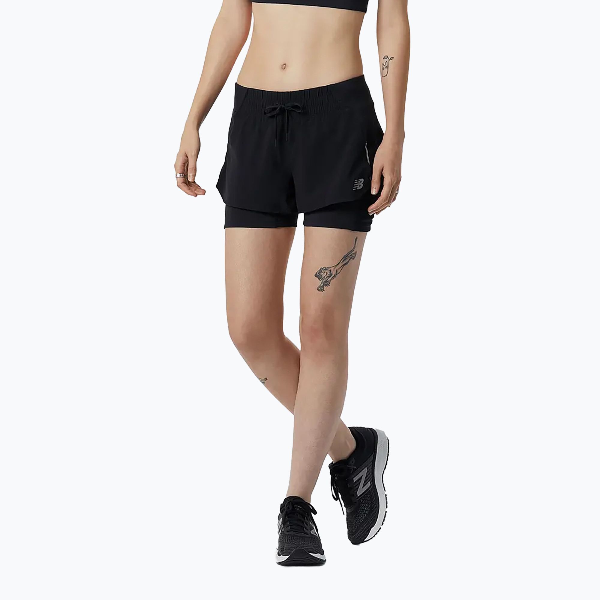 Spodenki do biegania damskie New Balance Impact Run 2In1 black 