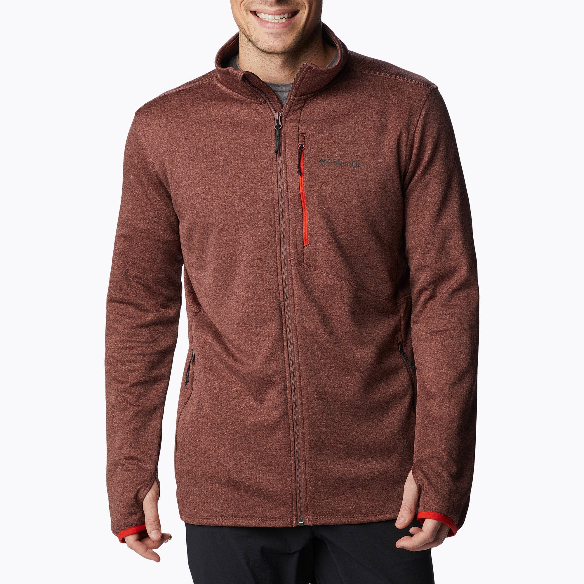 Bluza trekkingowa męska Columbia Park View Fleece FZ light raisin heather 