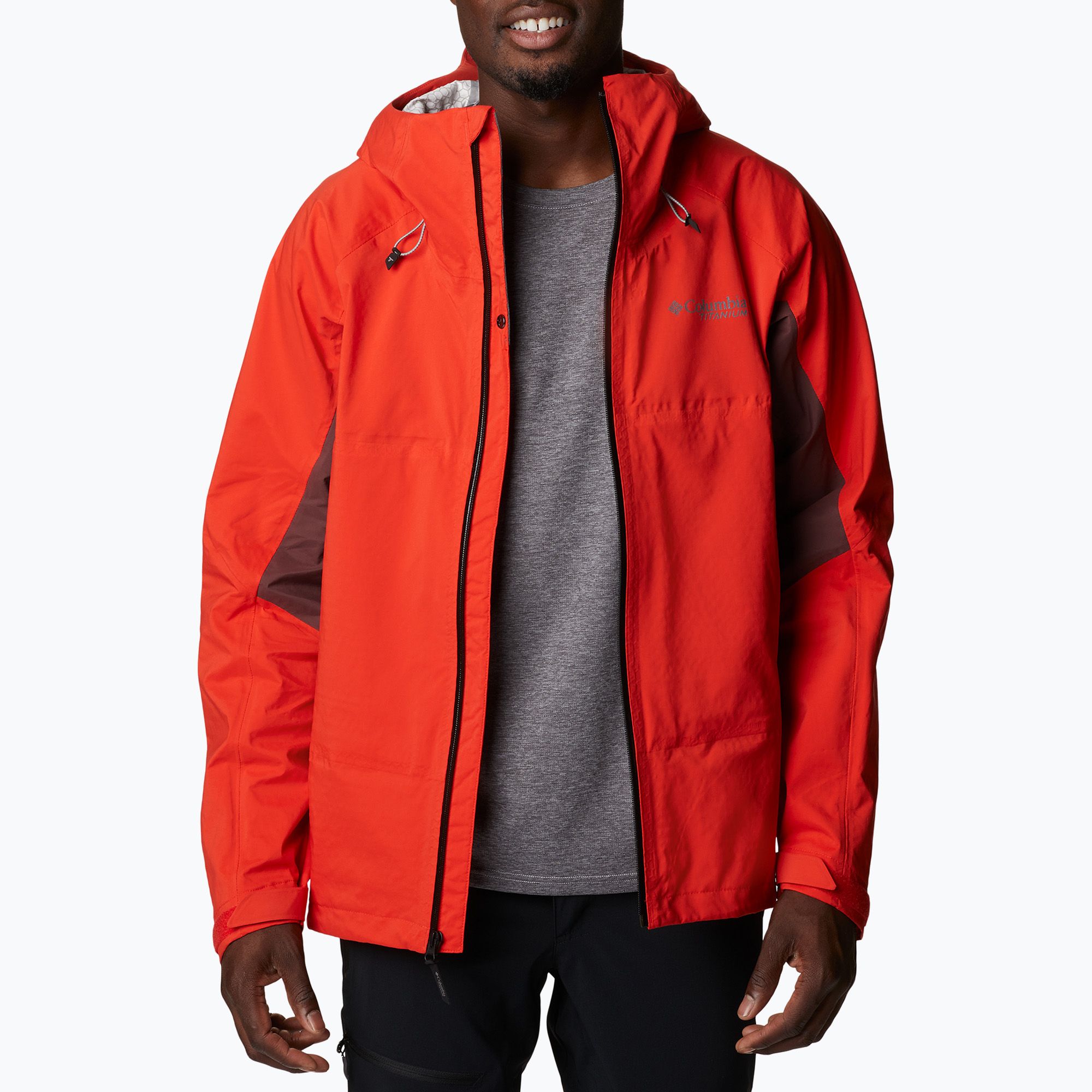 Kurtka przeciwdeszczowa męska Columbia Mazama Trail spicy/black/light raisin 