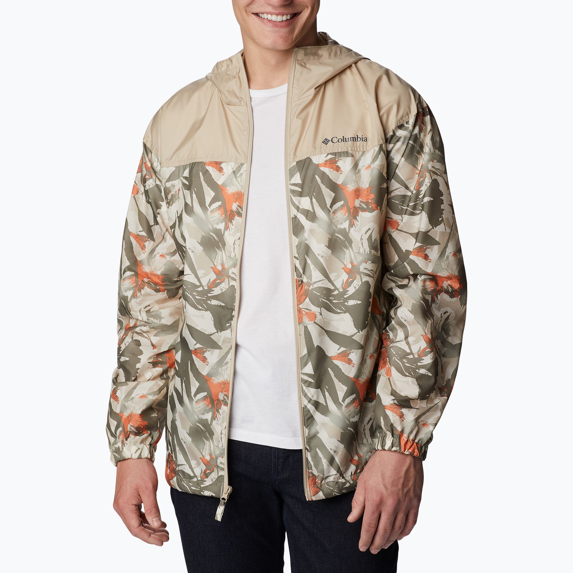 Kurtka przeciwwiatrowa męska Columbia Flash Challenger Novelty anct fssl floriculture print/anct fssl 