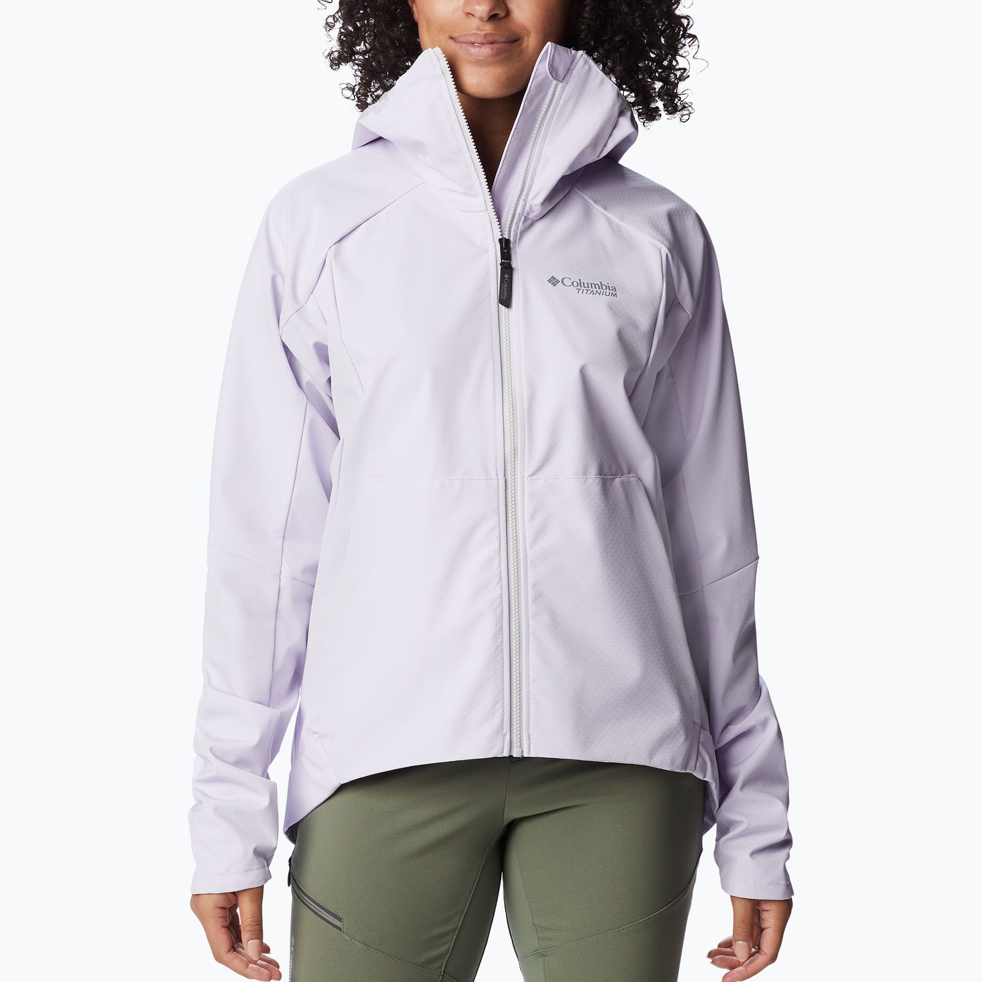 Kurtka softshell damska Columbia Platinum Peak Softshell purple tint 
