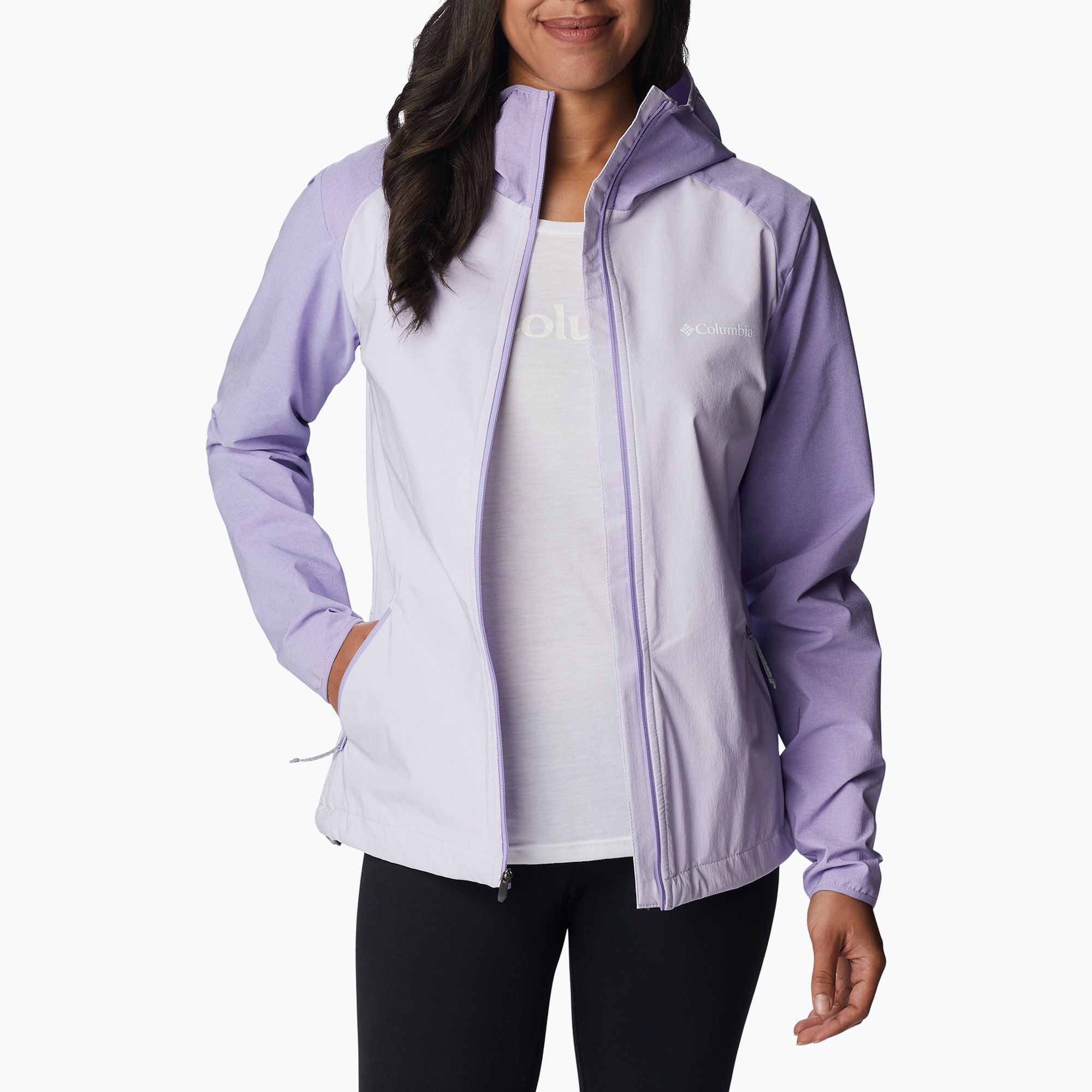 Kurtka softshell damska Columbia Heather Canyon Softshell purple tint/frosted purple 