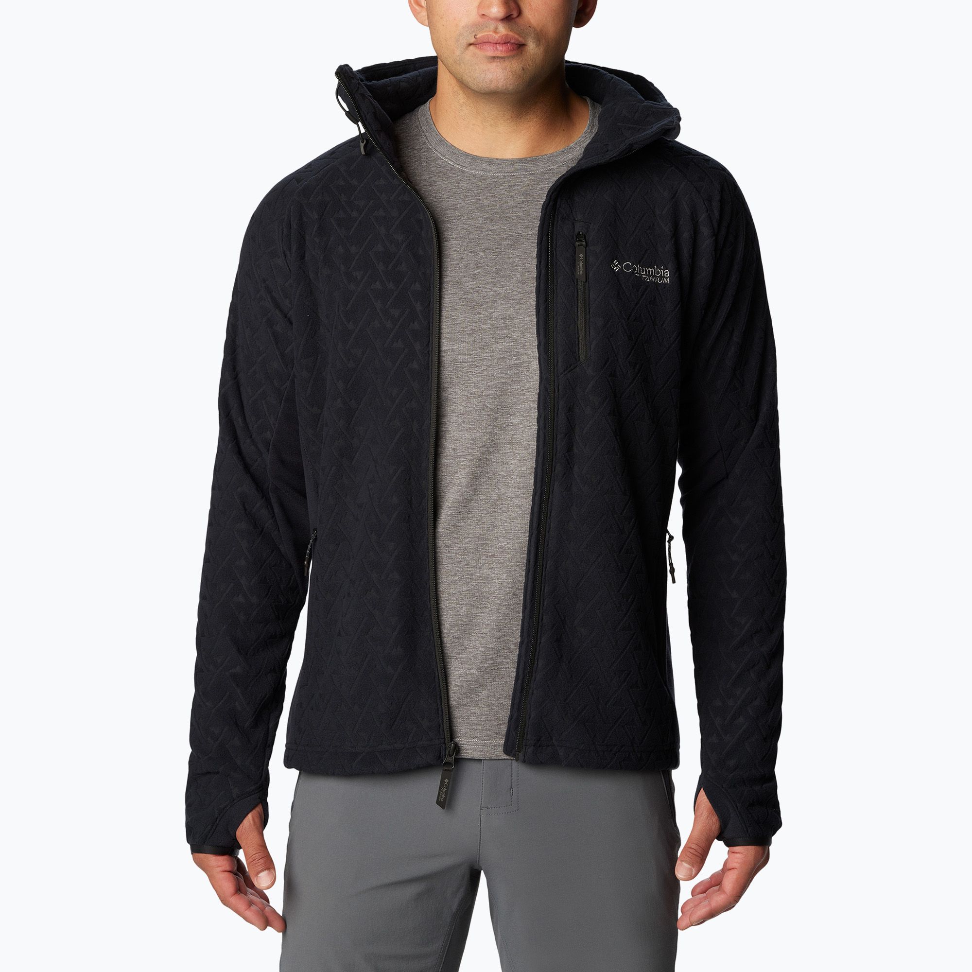 Bluza trekkingowa męska Columbia Titan Pass 3.0 Hooded black 