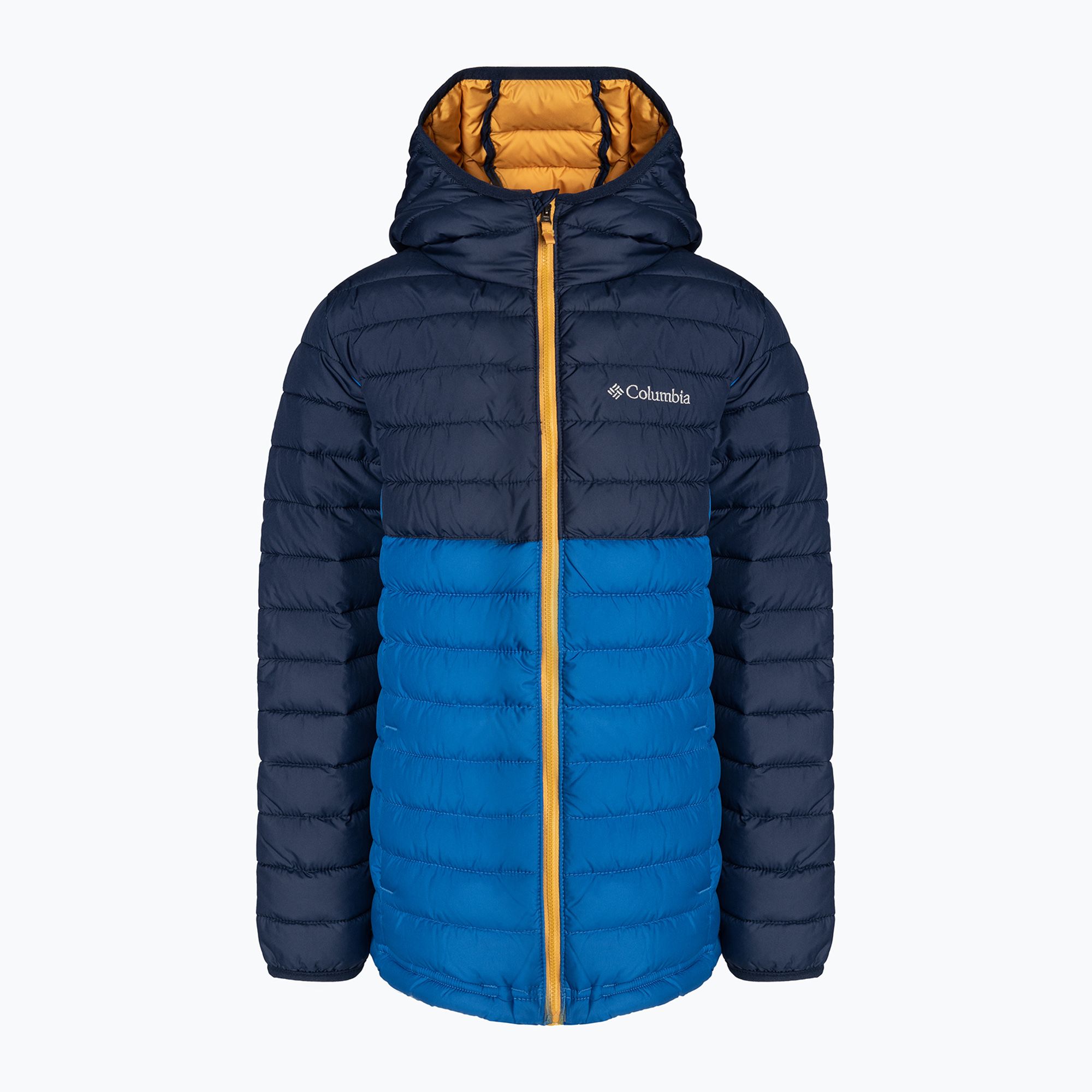 Kurtka dziecięca Columbia Powder Lite Hooded bright indigo/collegiate navy 