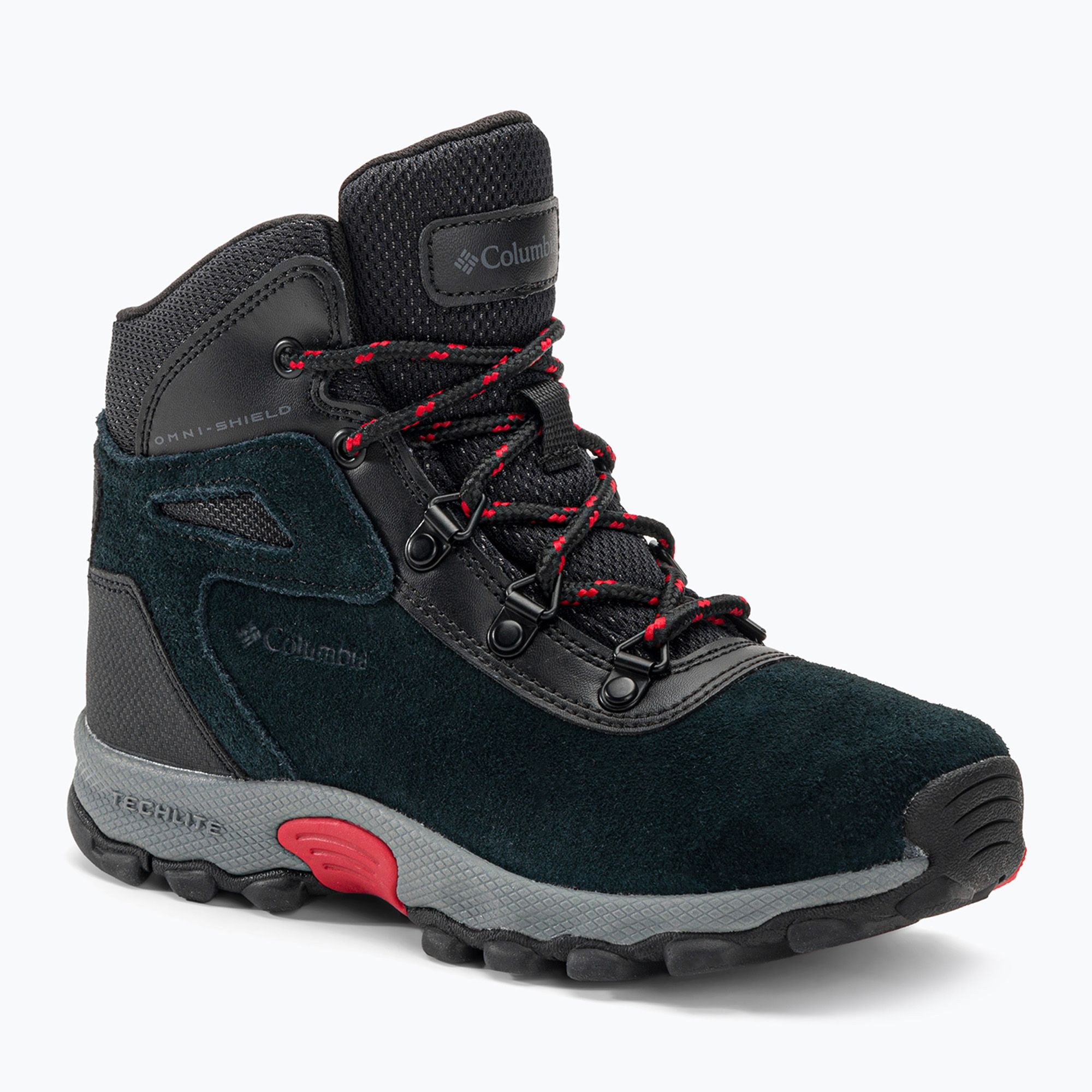Buty turystyczne dziecięce Columbia Newton Ridge Amped black/mountain red 