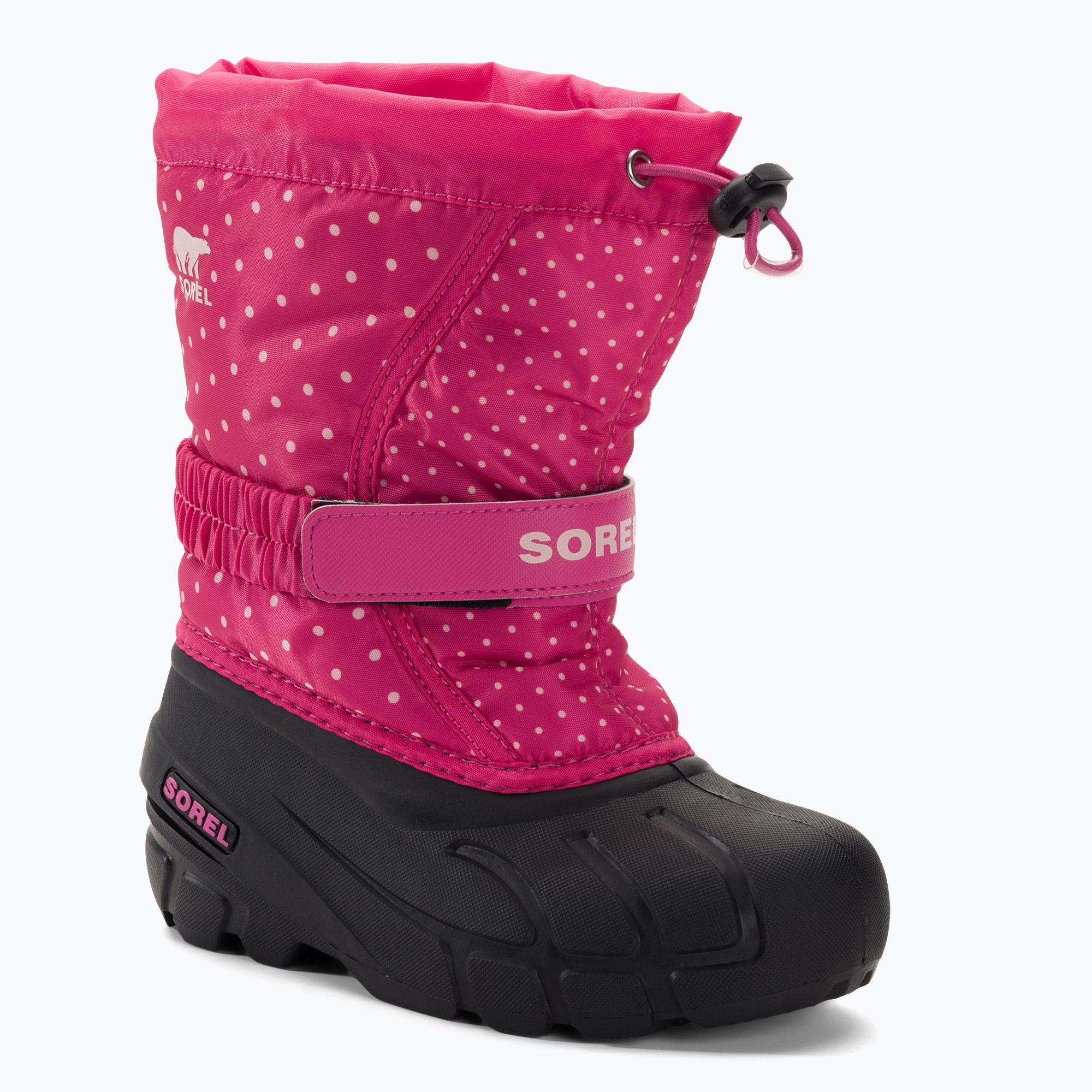 Śniegowce dziecięce Sorel Flurry Print Girls fuchsia fizz/black 