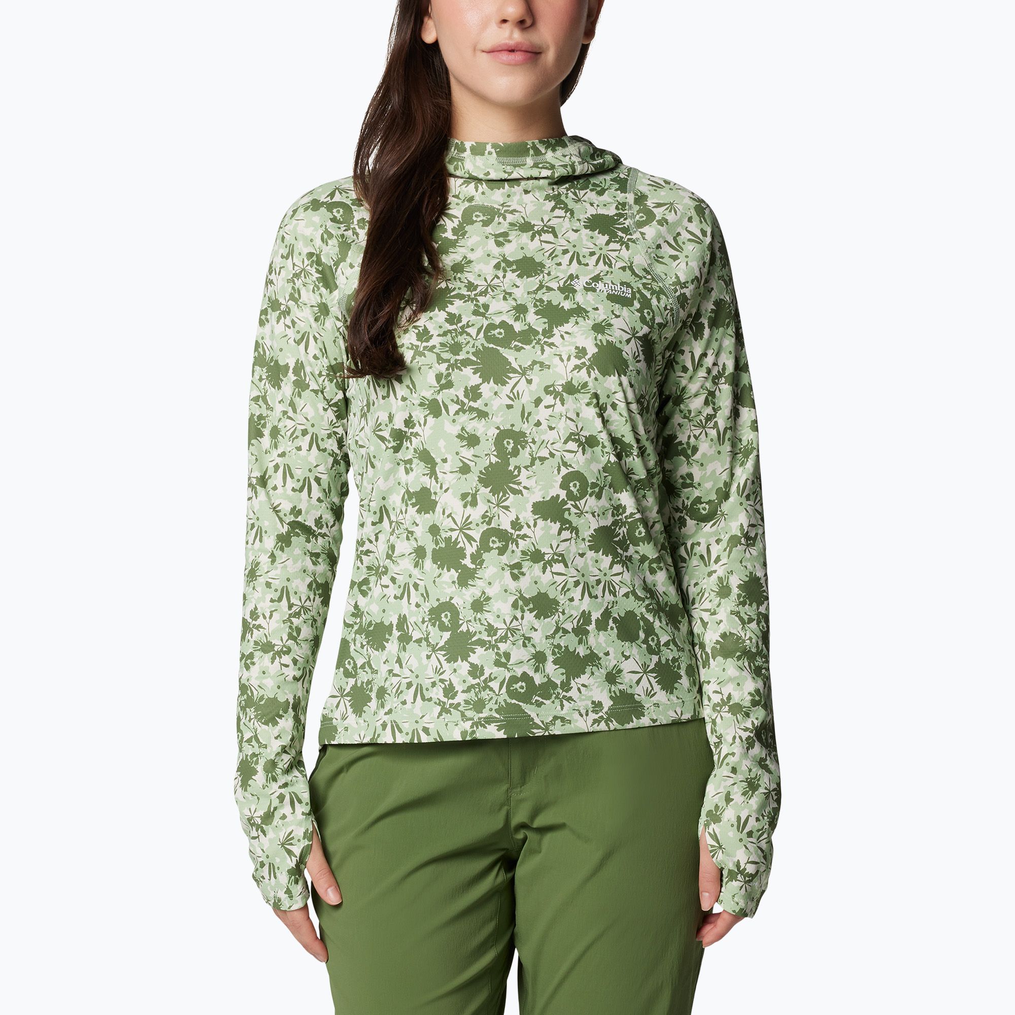 Bluza trekkingowa damska Columbia Summit Valley sage leaf popflorid 
