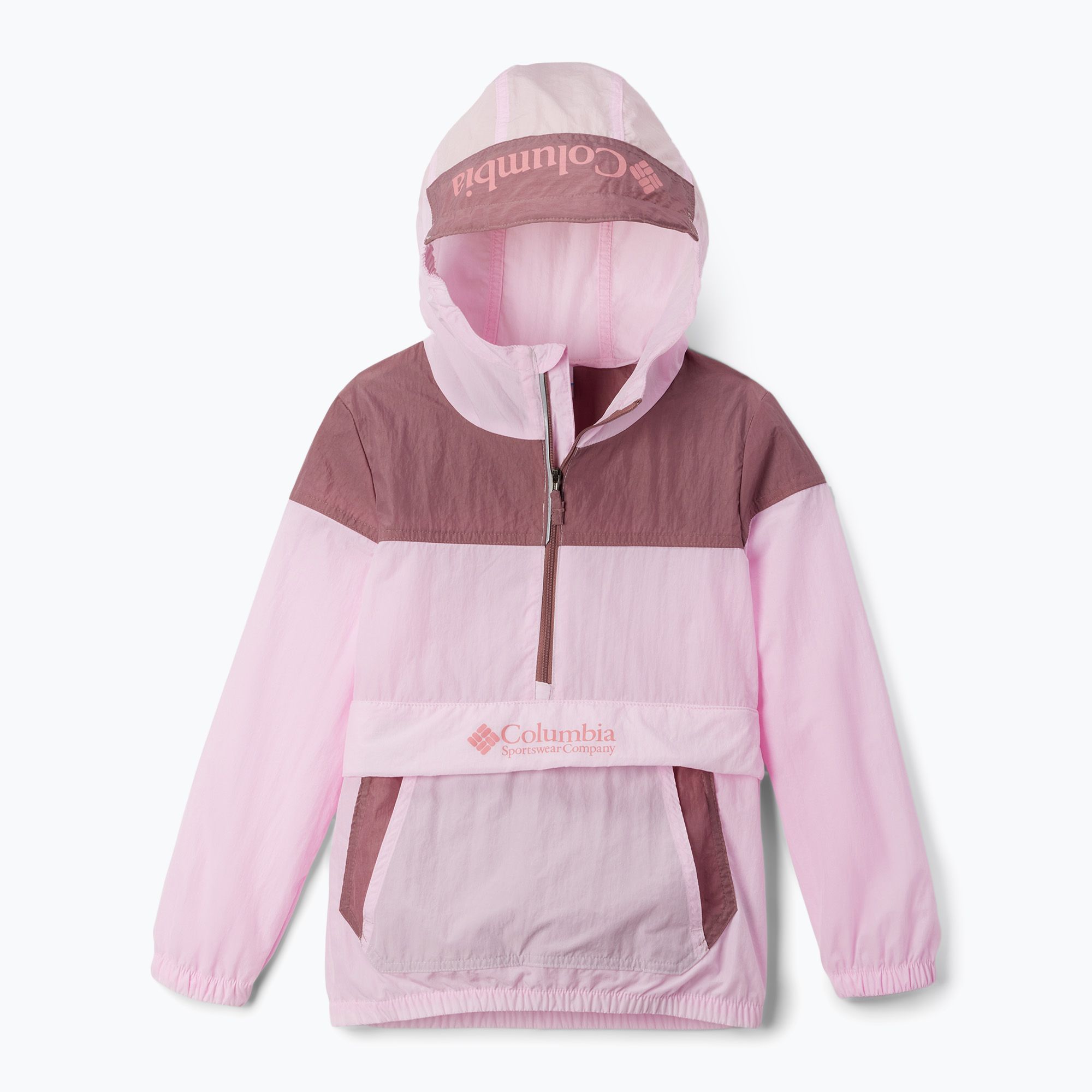 Kurtka przeciwwiatrowa dziecięca Columbia Challenger Windbreaker pink down/fig 
