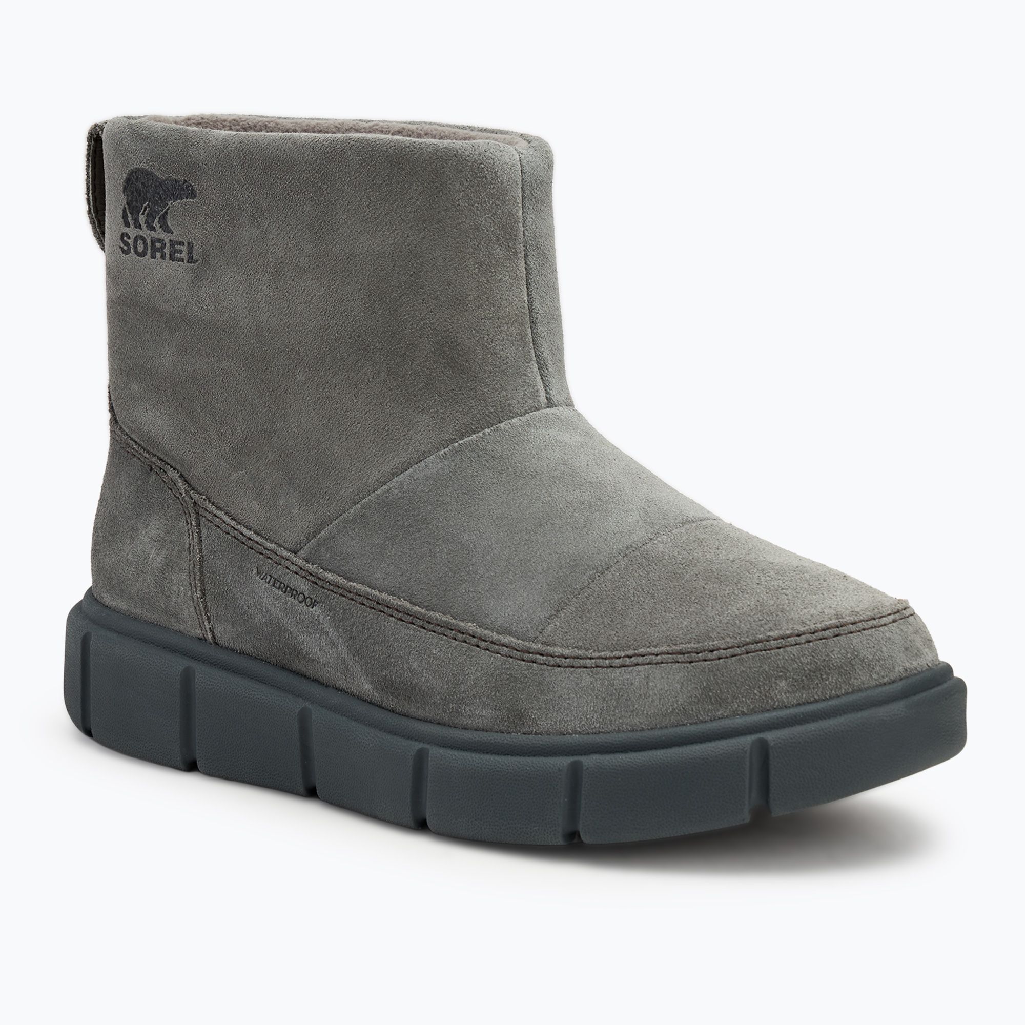 Śniegowce damskie Sorel Explorer III Slip-On WP quarry/sea salt 