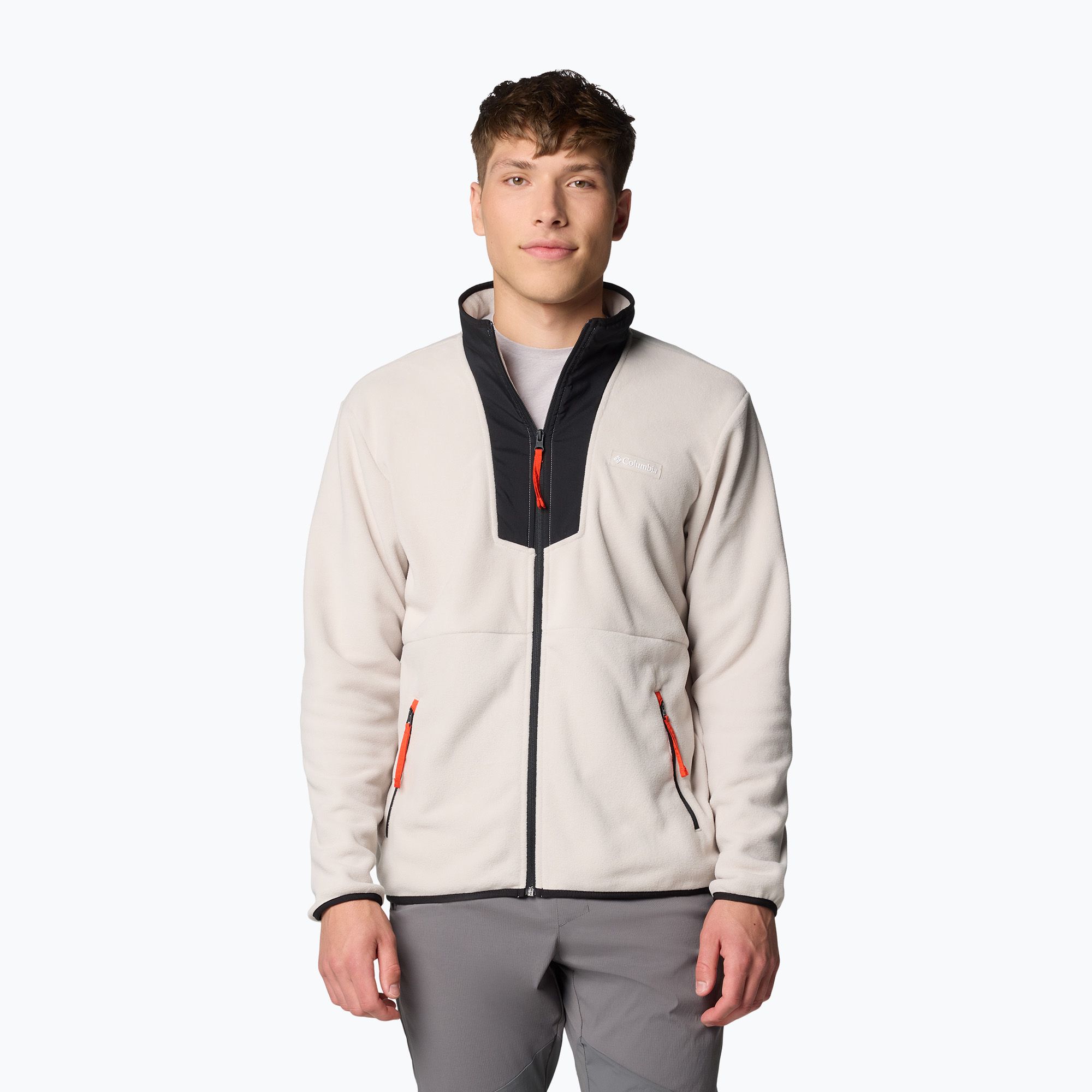 Bluza męska Columbia Sequoia Grove FZ Fleece dark stone/black/spicy pulls 