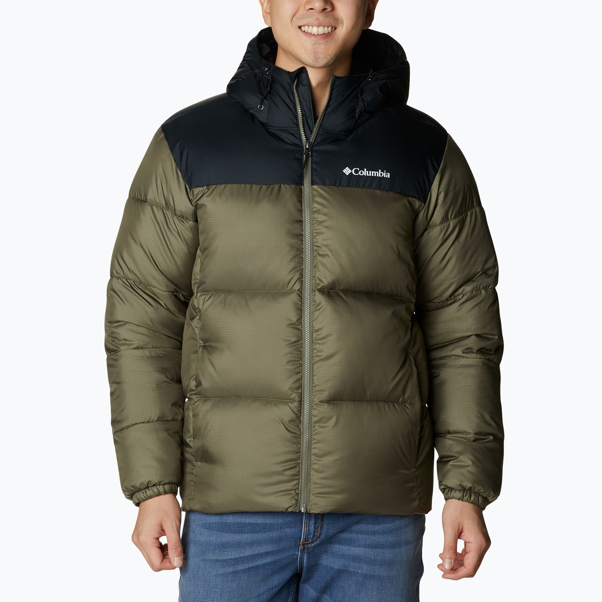 Kurtka męska Columbia Puffect II Hooded stone green/ black 