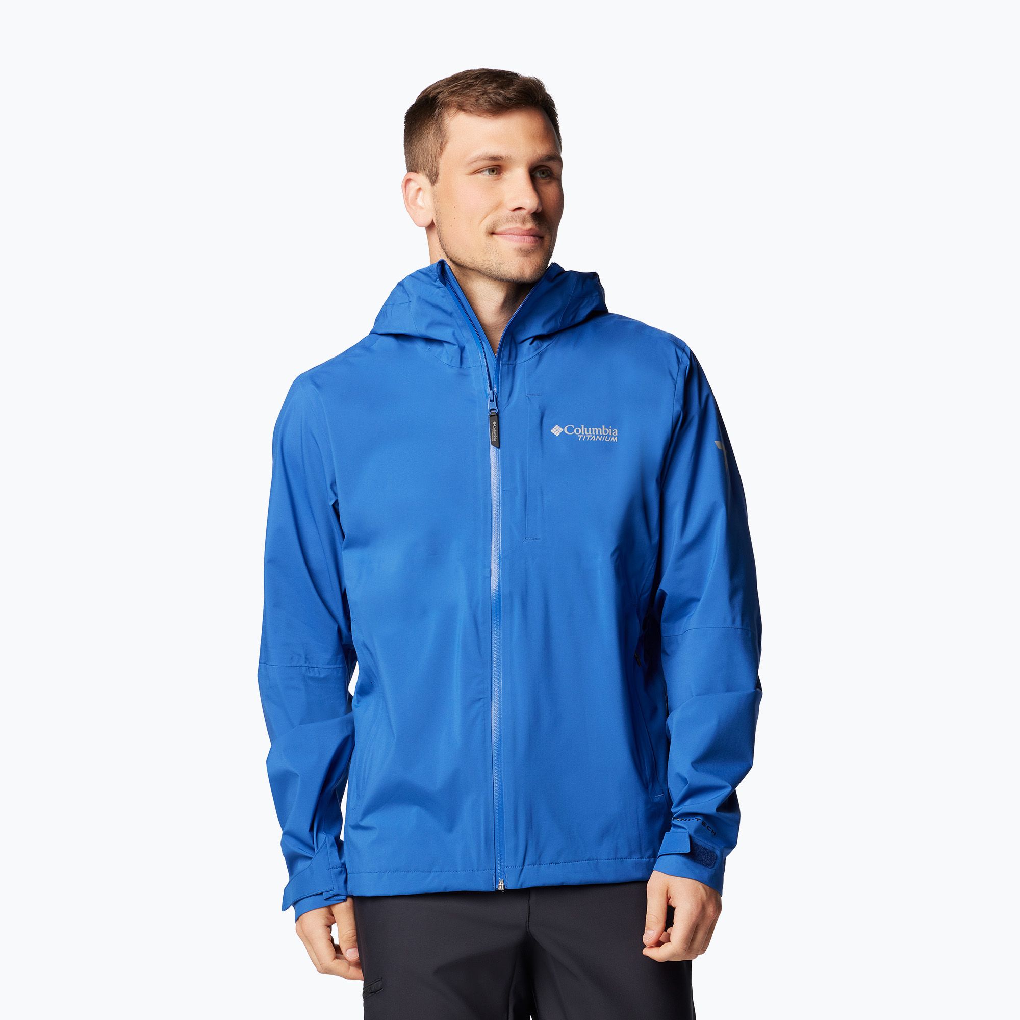 Kurtka przeciwdeszczowa męska Columbia Ampli-Dry II Shell mountain blue 