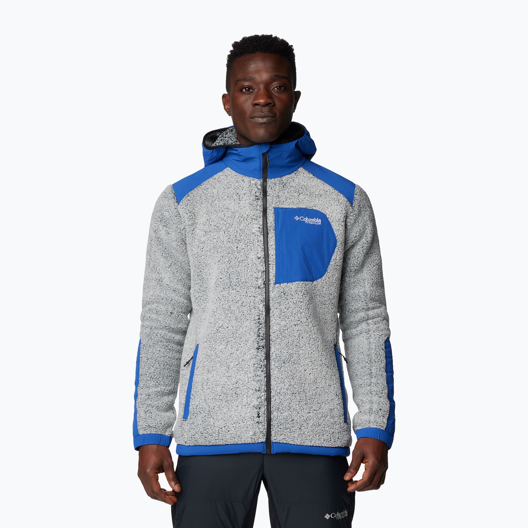 Bluza męska Columbia Arctic Crest Sherpa mountain blue/white 