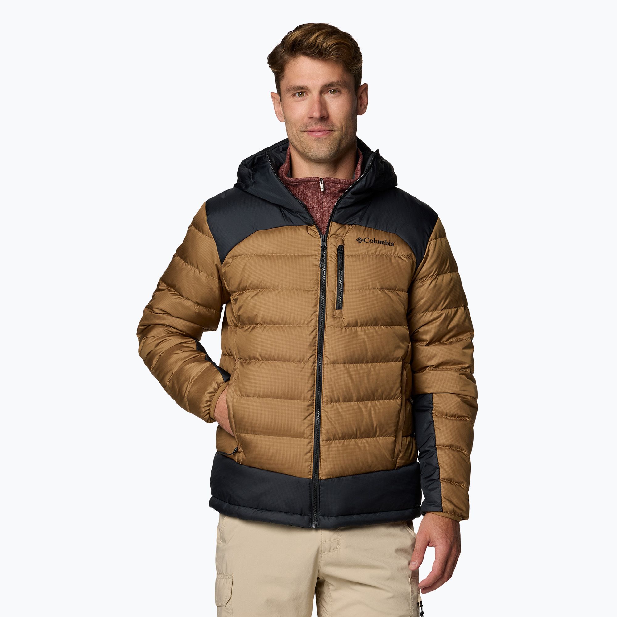 Kurtka puchowa męska Columbia Autumn Park II Down Hooded delta/ black 