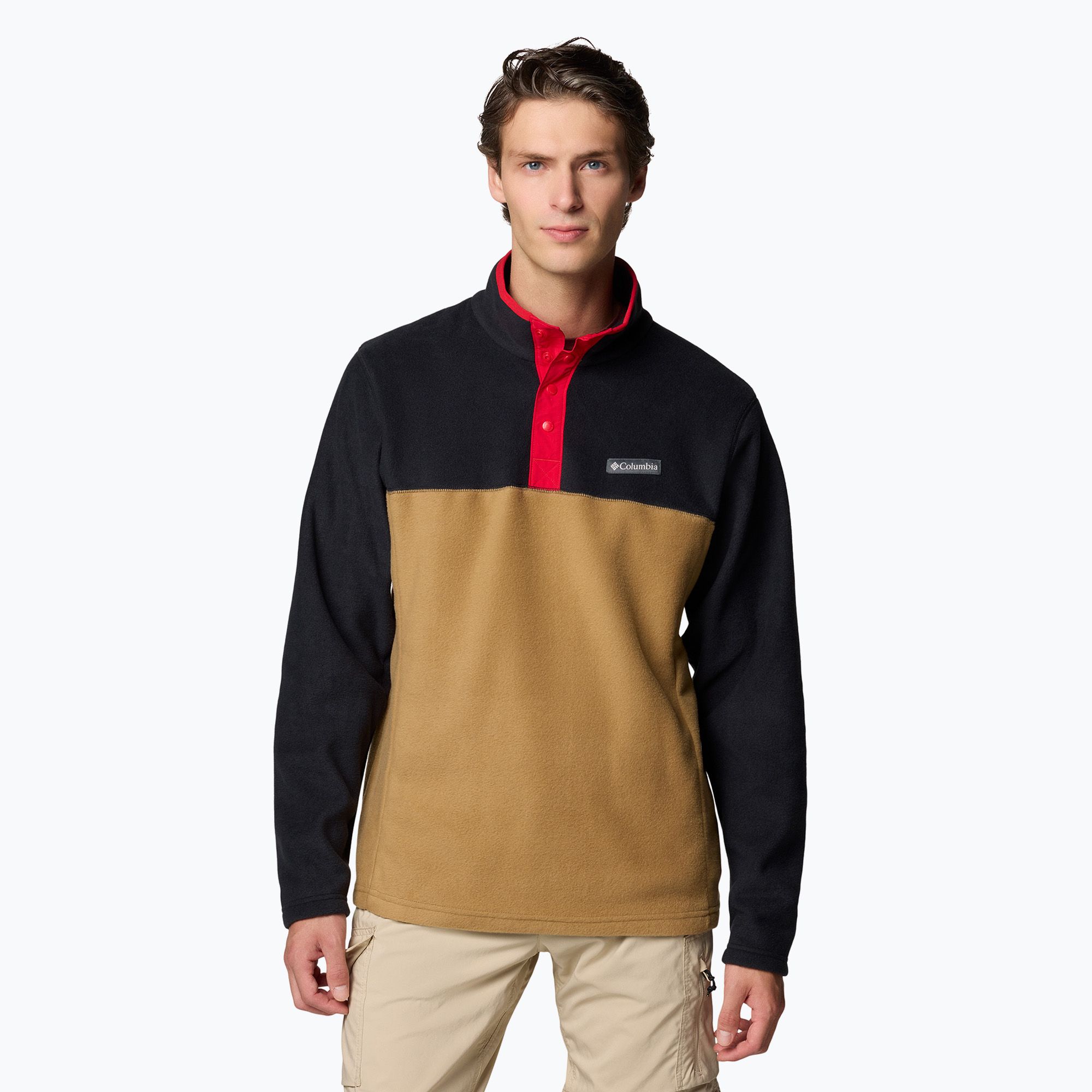Bluza męska Columbia Steens Mountain Half Snap delta/black/moubtain red 