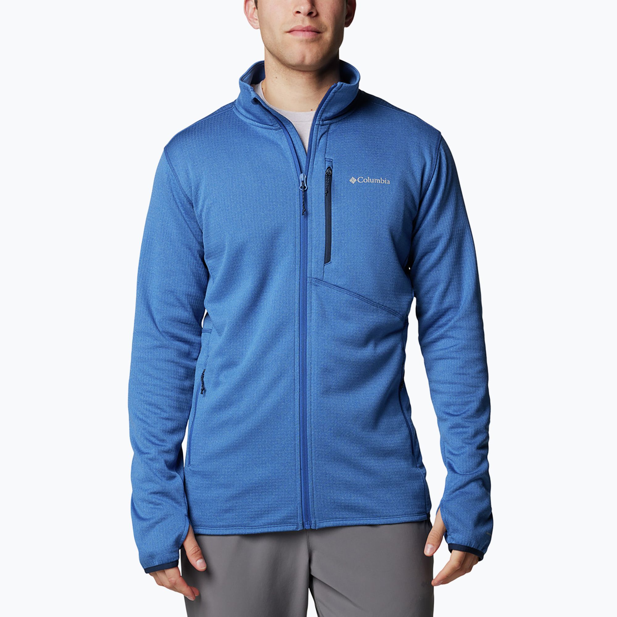 Bluza trekkingowa męska Columbia Park View Fleece FZ mountain blue 