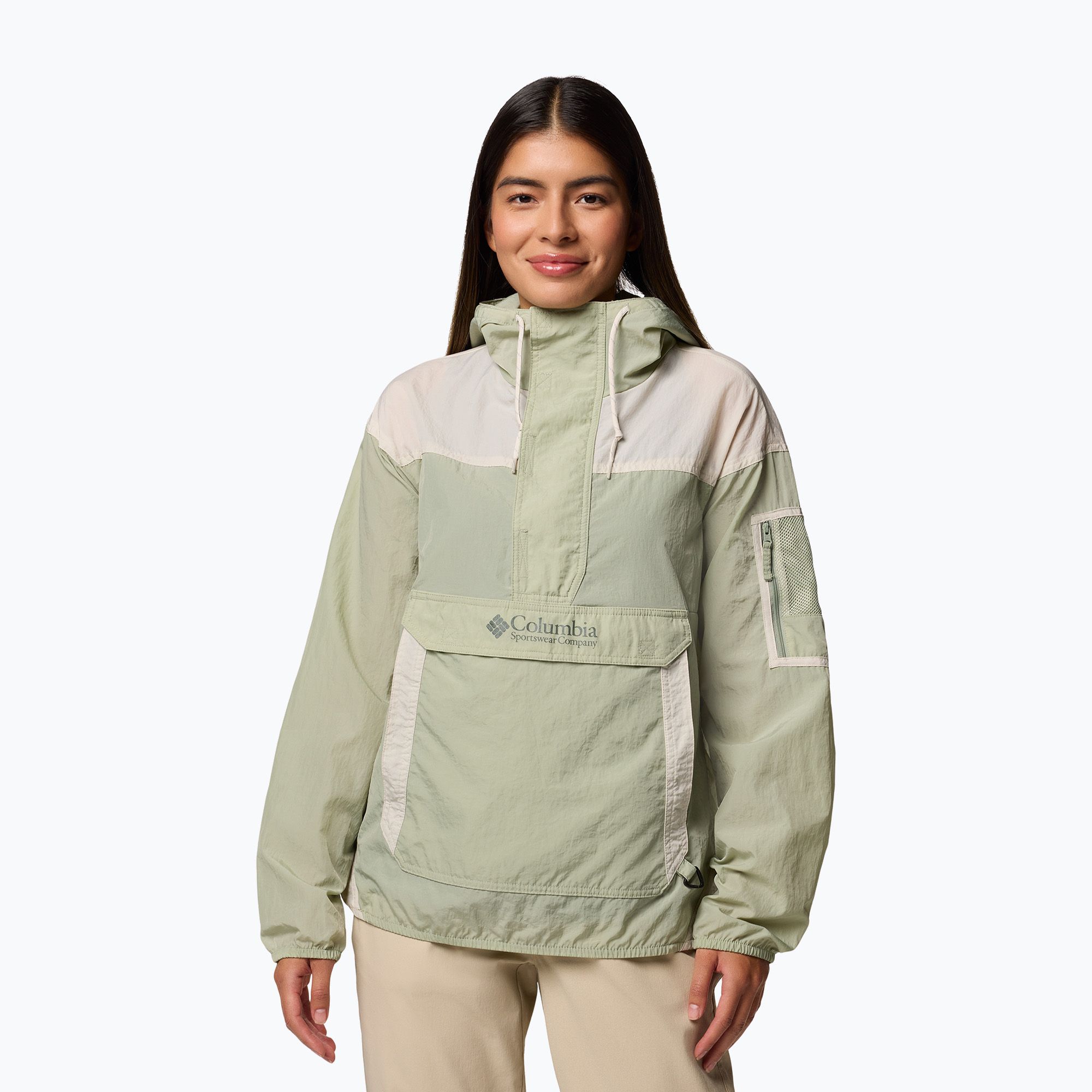 Kurtka przeciwwiatrowa damska Columbia Challenger II Windbreaker safari/dark stone 