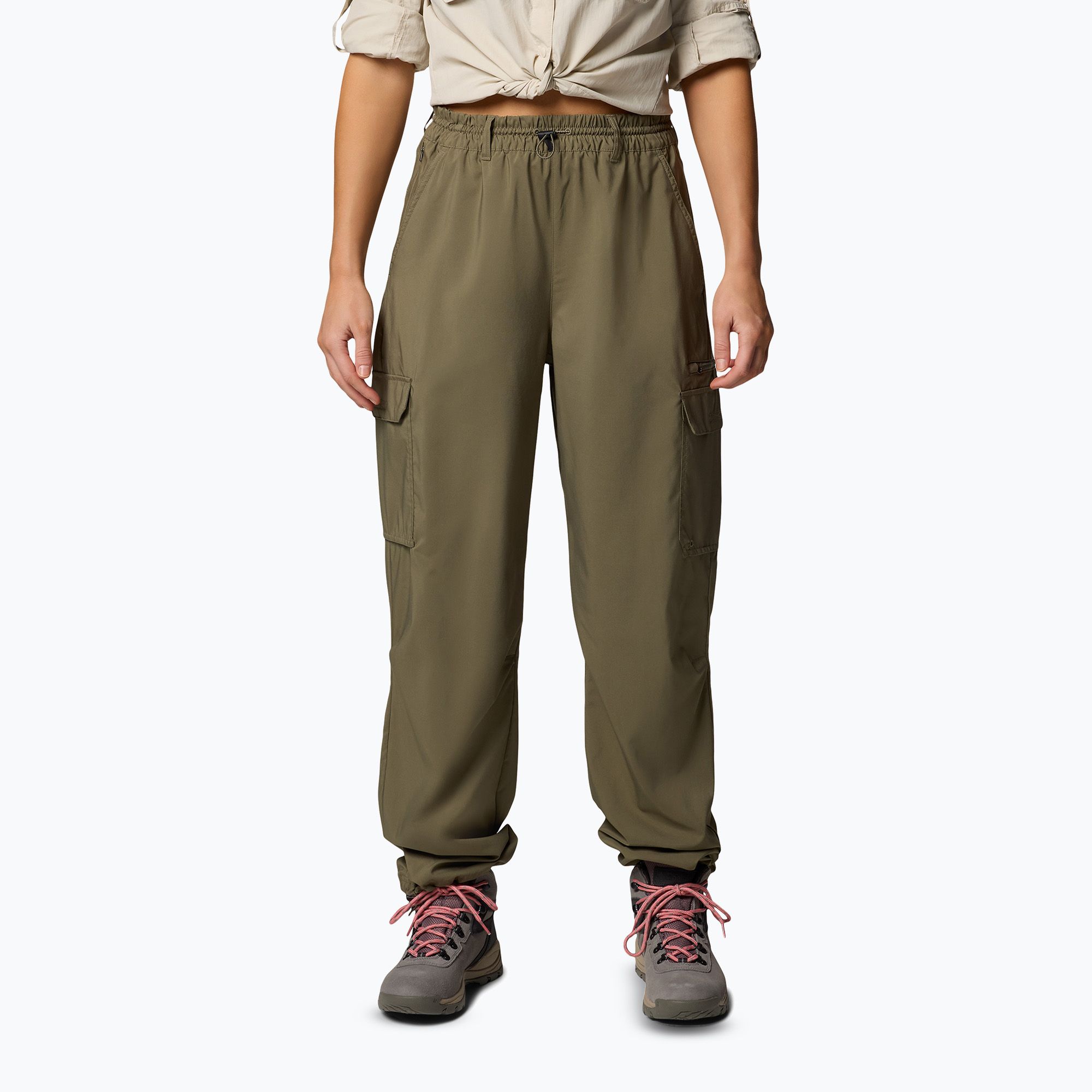 Spodnie trekkingowe damskie Columbia Skien Valley Cargo stone green 