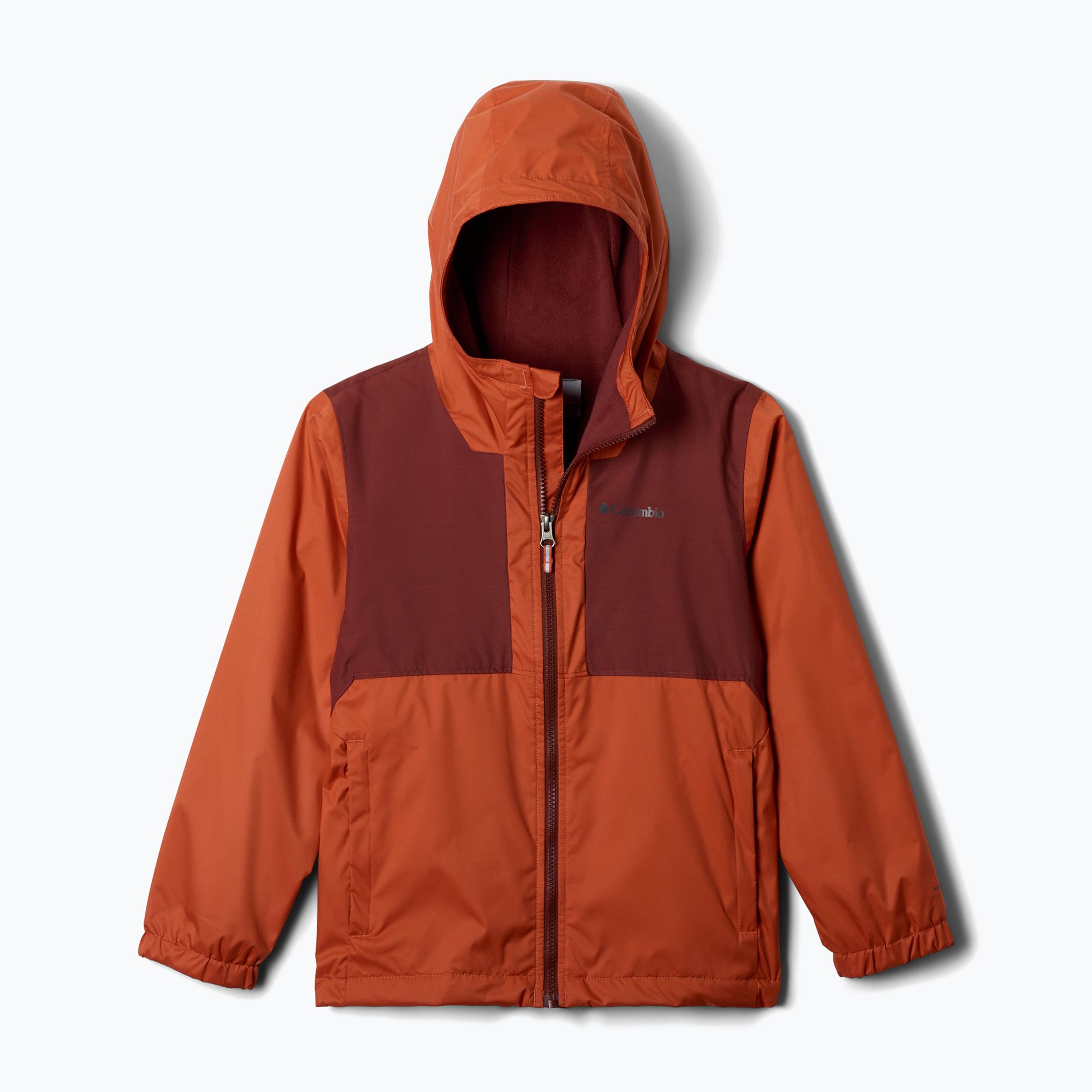 Kurtka przeciwdeszczowa dziecięca Columbia Rainy Trails II Fleece tuscan/spice slub 