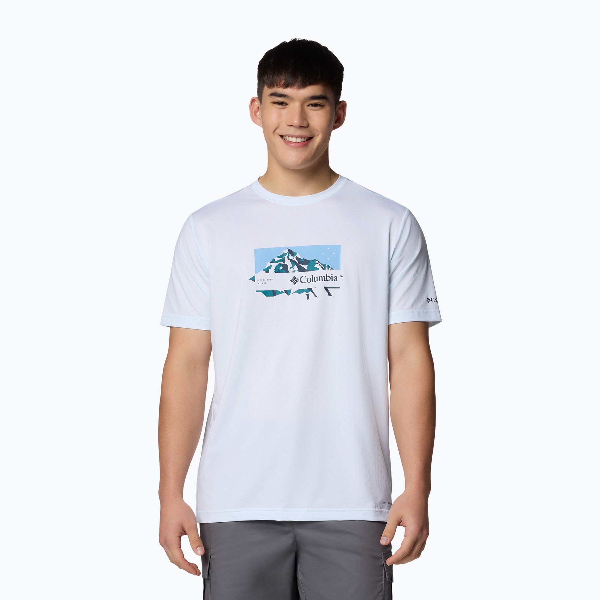 Koszulka męska Columbia Ice Lake II SS Tee white/peak direction 