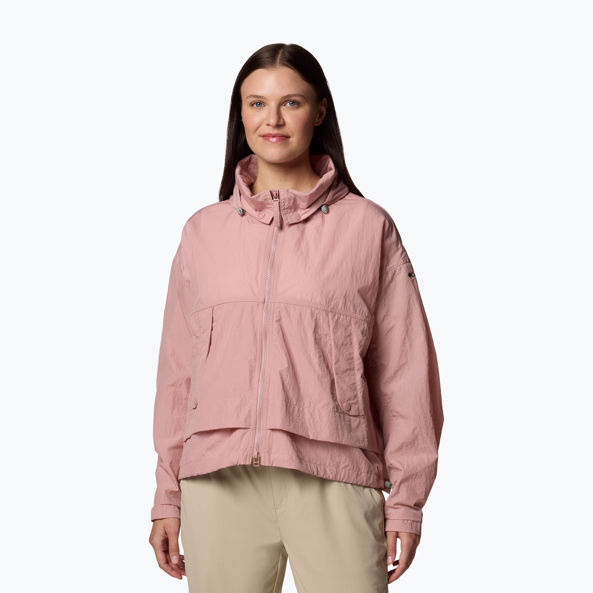 Kurtka przeciwwiatrowa damska Columbia Paracutie II Windbreaker eraser pink 
