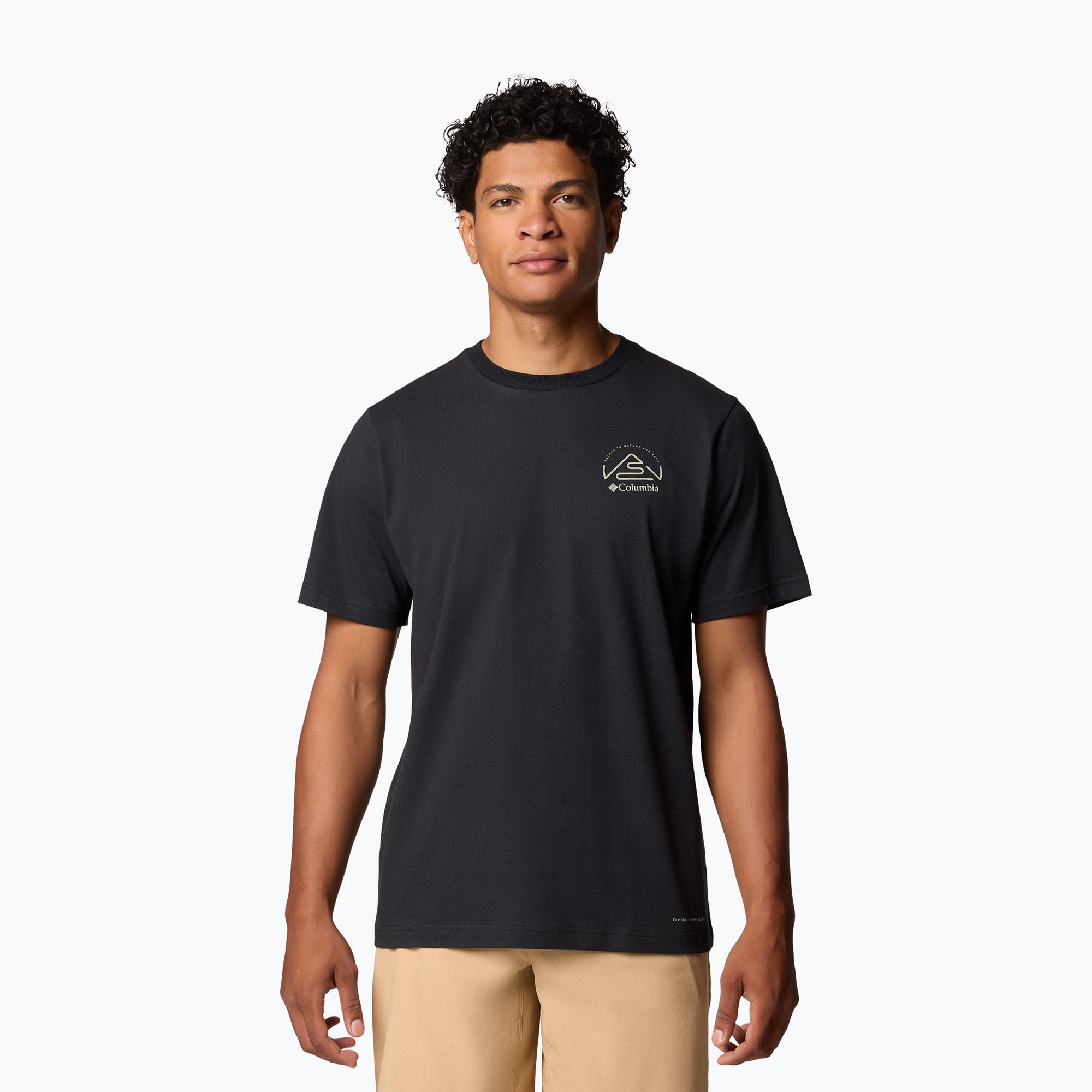 Koszulka męska Columbia Tunnel Valley Graphic Tee black/naturally inclined 