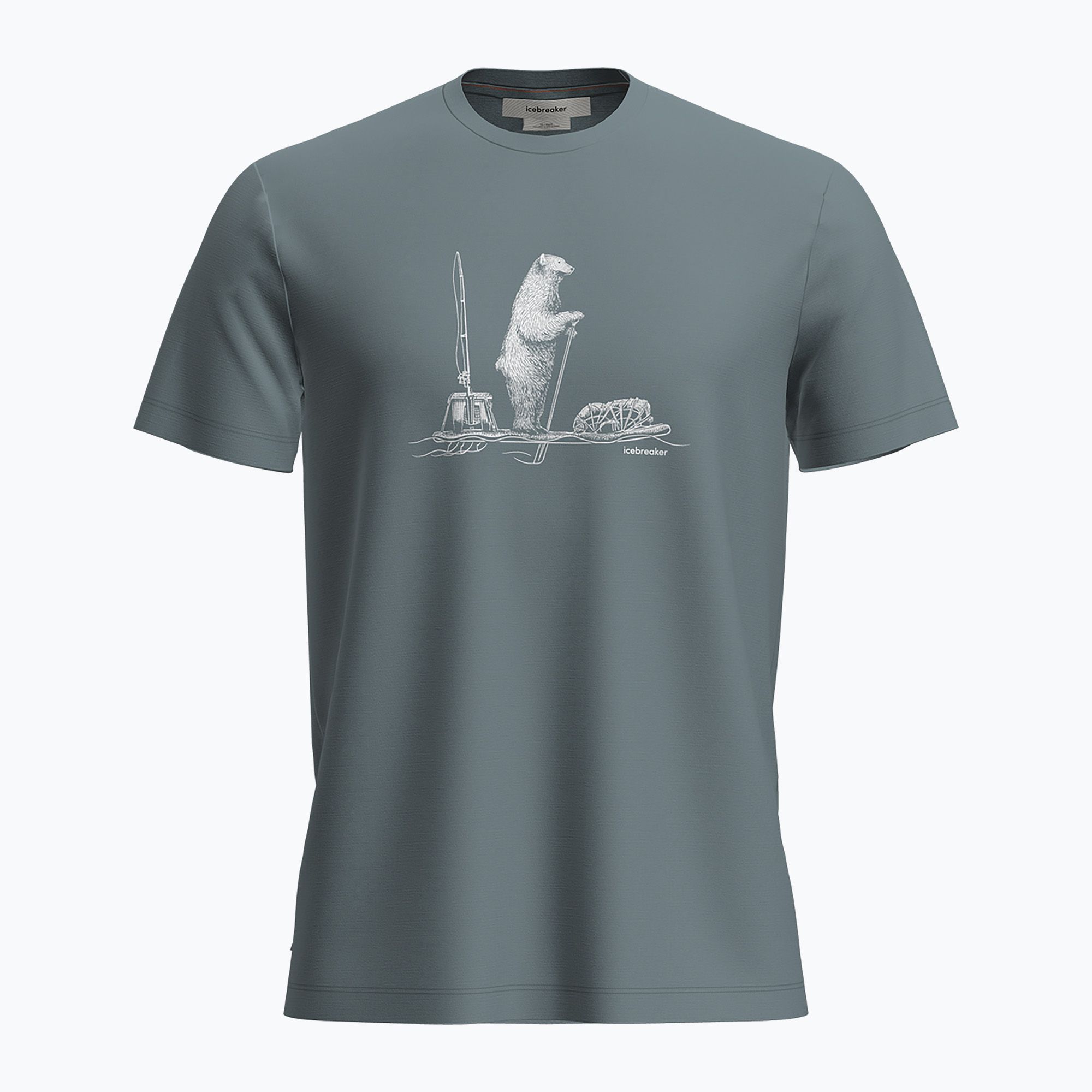 Koszulka trekkingowa męska icebreaker Marino 150 Tech Lite SS Tee Polar Paddle blue ash 