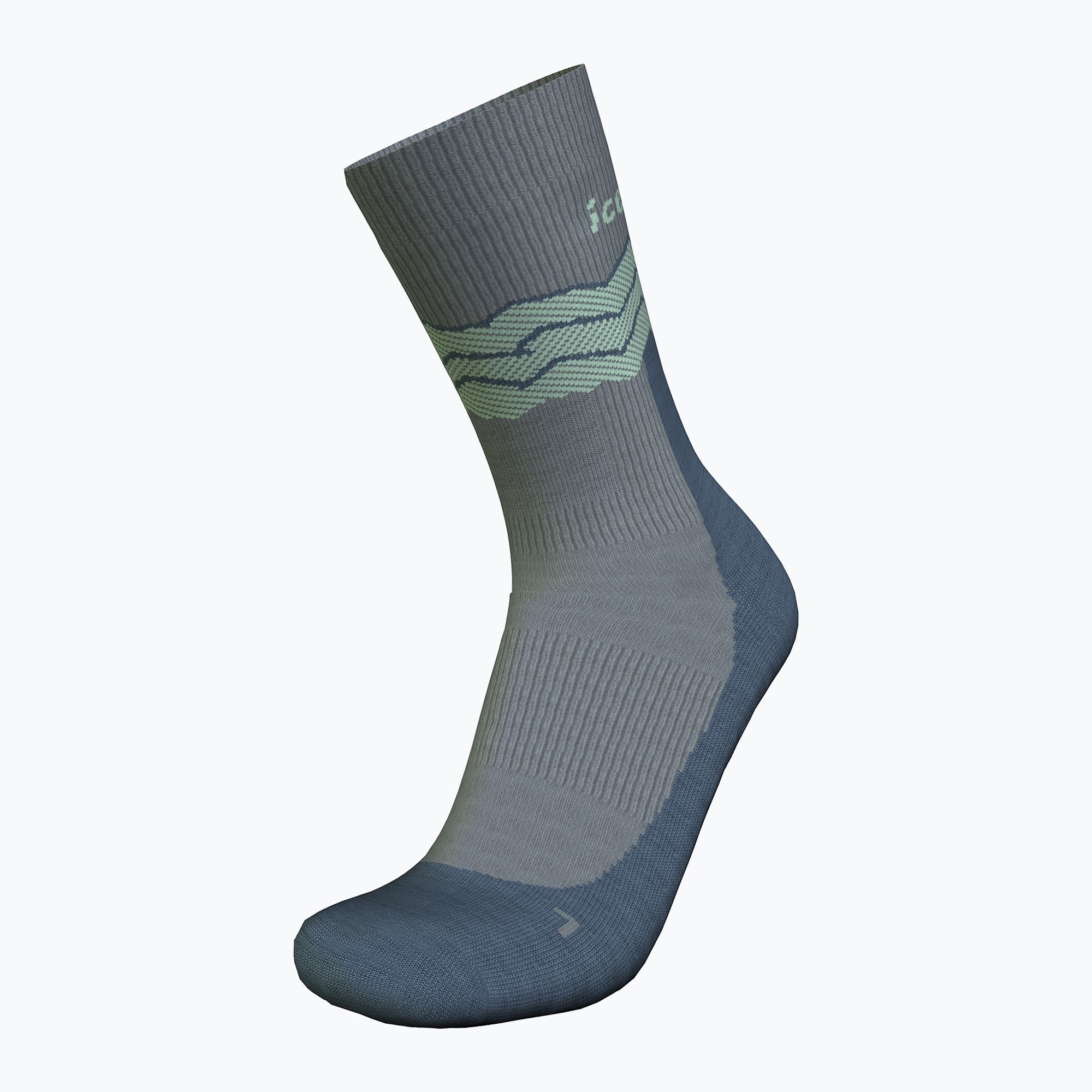 Skarpety męskie icebreaker Merino Hike+ Medium Crew Across the Peaks blue ash 