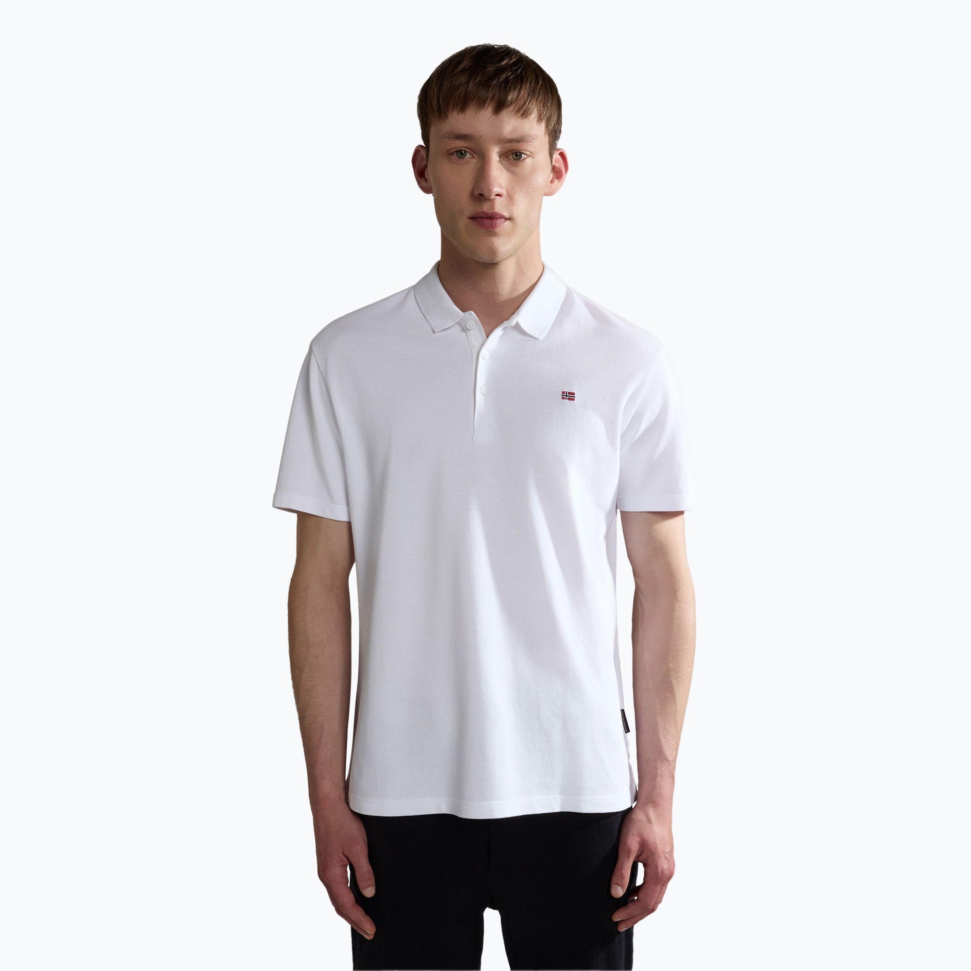 Koszulka polo męska Napapijri Ealis brightwhite 