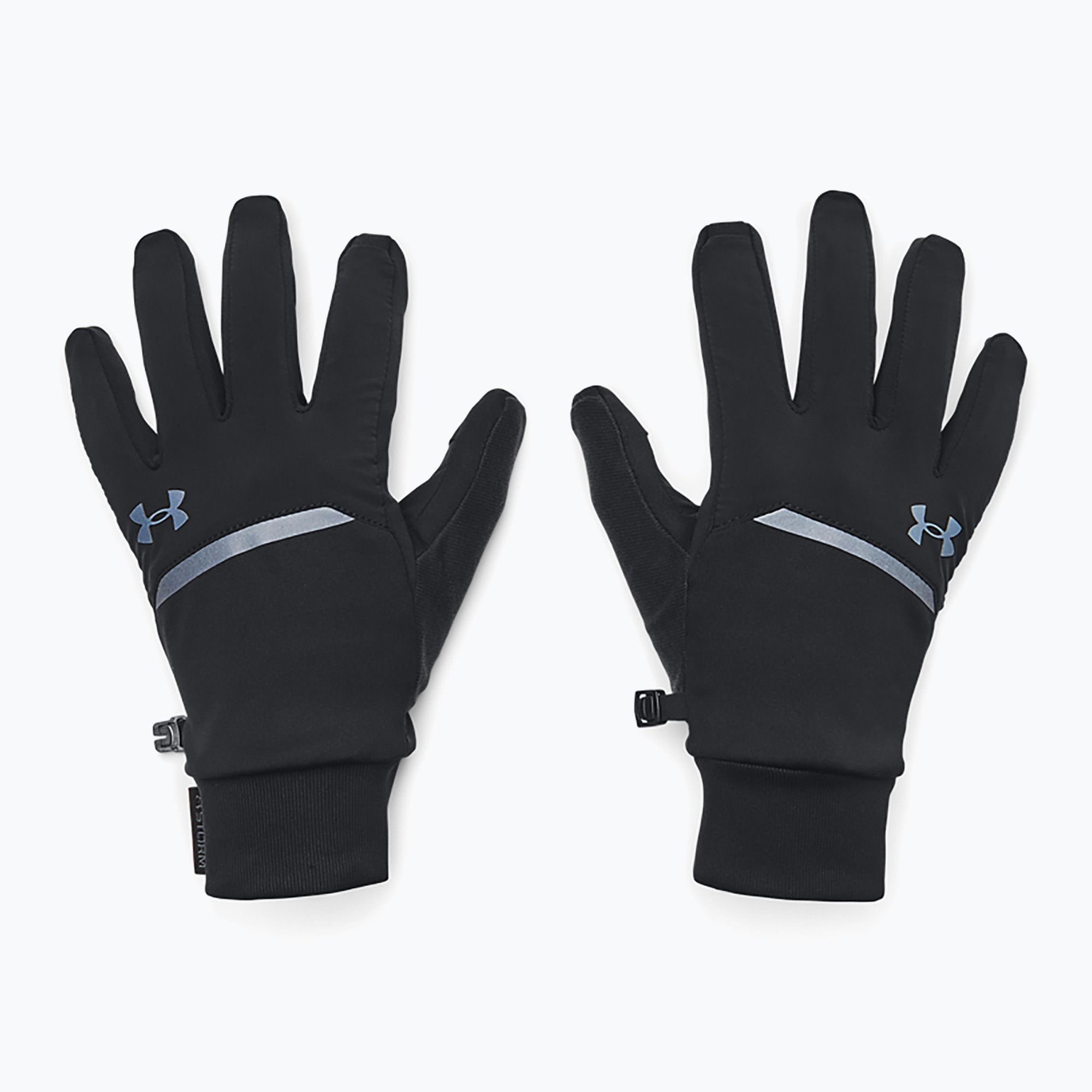 Rękawiczki do biegania męskie Under Armour Storm Fleece Run black/black/reflective 