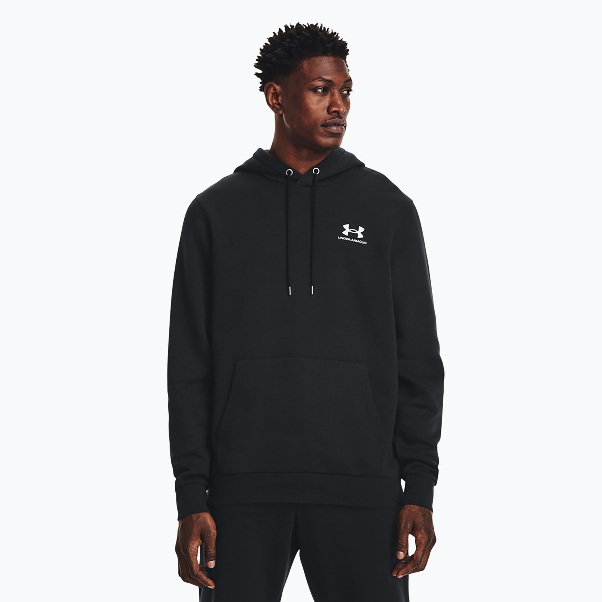 Bluza męska Under Armour Essential Fleece Hoodie black/white 