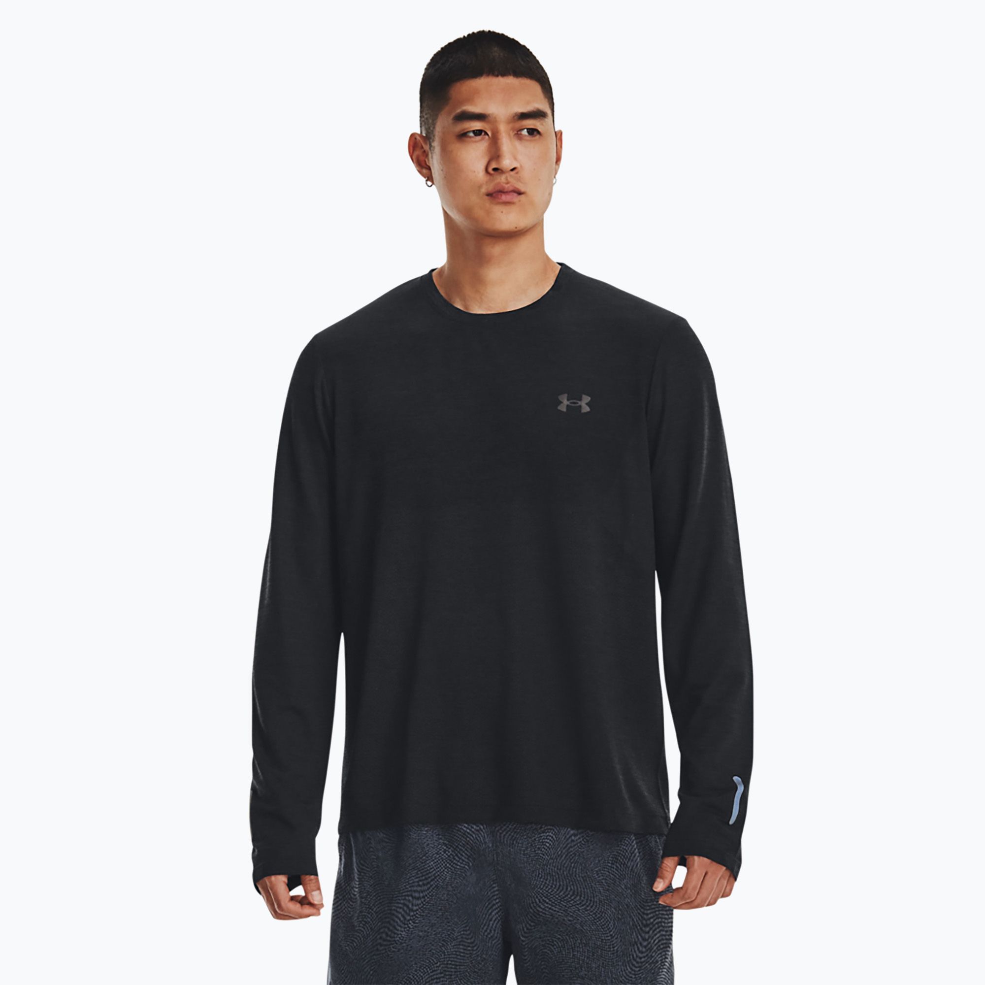 Longsleeve do biegania męski Under Armour Seamless Stride black/reflective 