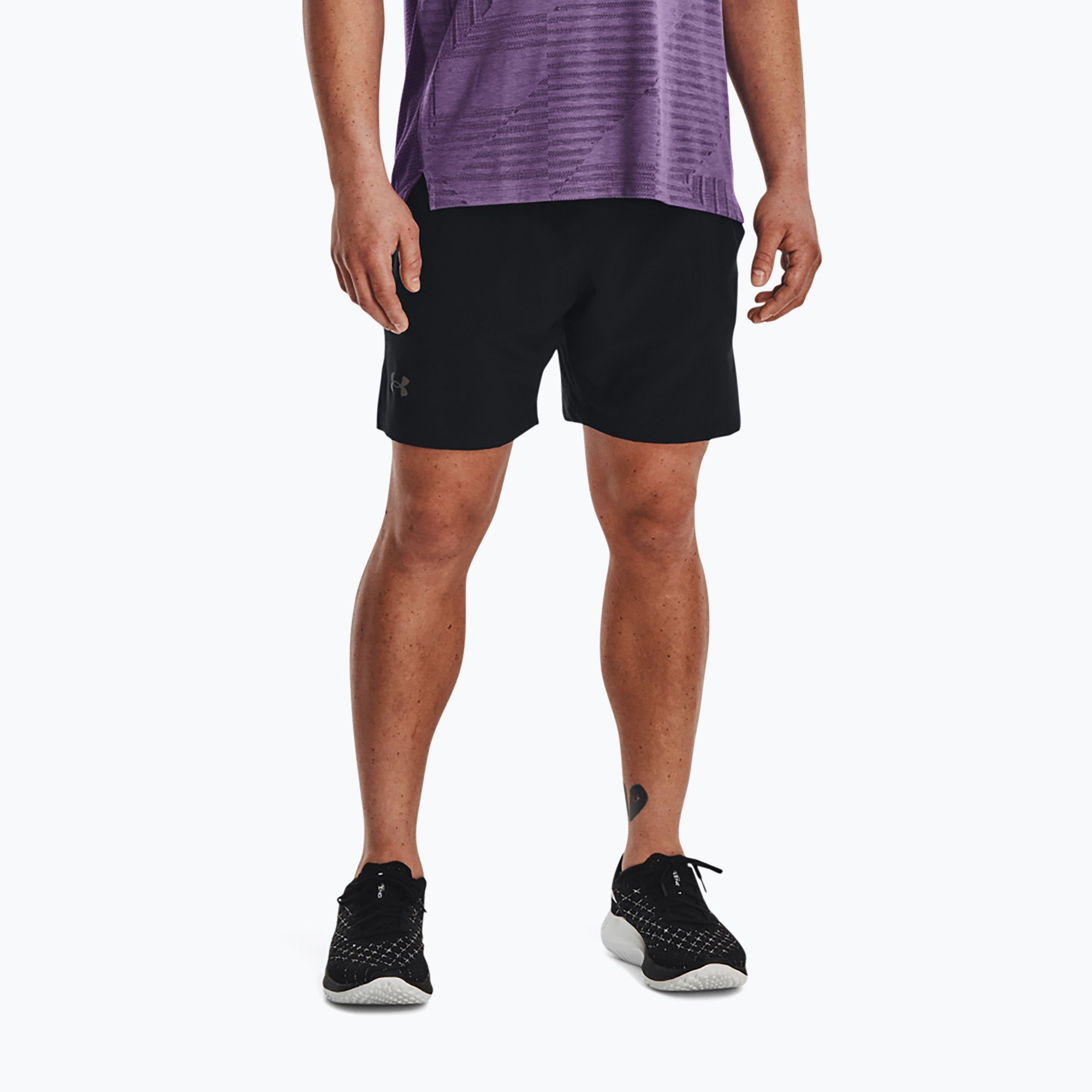 Spodenki do biegania męskie Under Armour Launch Elite 2In1 7'' black/black/reflective 